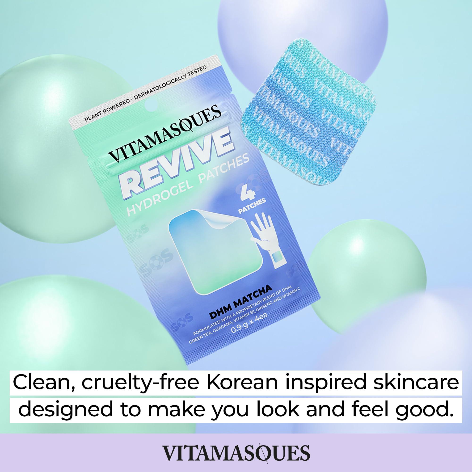 Vitamasques Vitamasques Recovery Patch, Reviveme Wellness Hydrogel Patch (3-Pack) - Revive Vitamin Patches with DHM, Green Tea, Guarana, & Vitamin B1 - Cruelty-Free & Gluten-Free Energy Patches for Adults