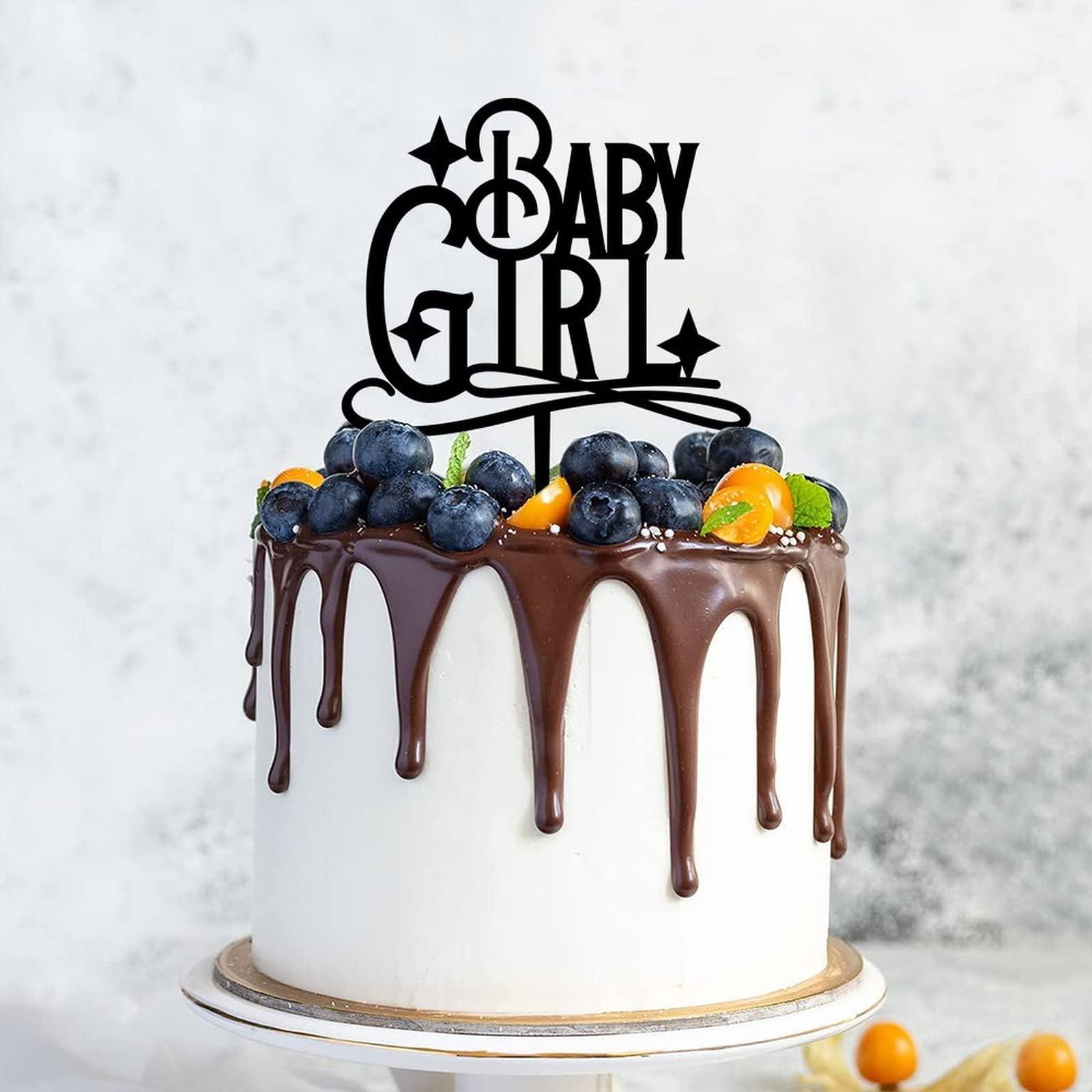 sanxnjana Baby Shower Baby Baptism Cake Topper Baby Girl Double Sided Cupcake Cake Insert Sign Funny Cake Décor for Newbaby Welcome Party Baby Photo Booth Props Newbaby Birthday Theme Party Decor