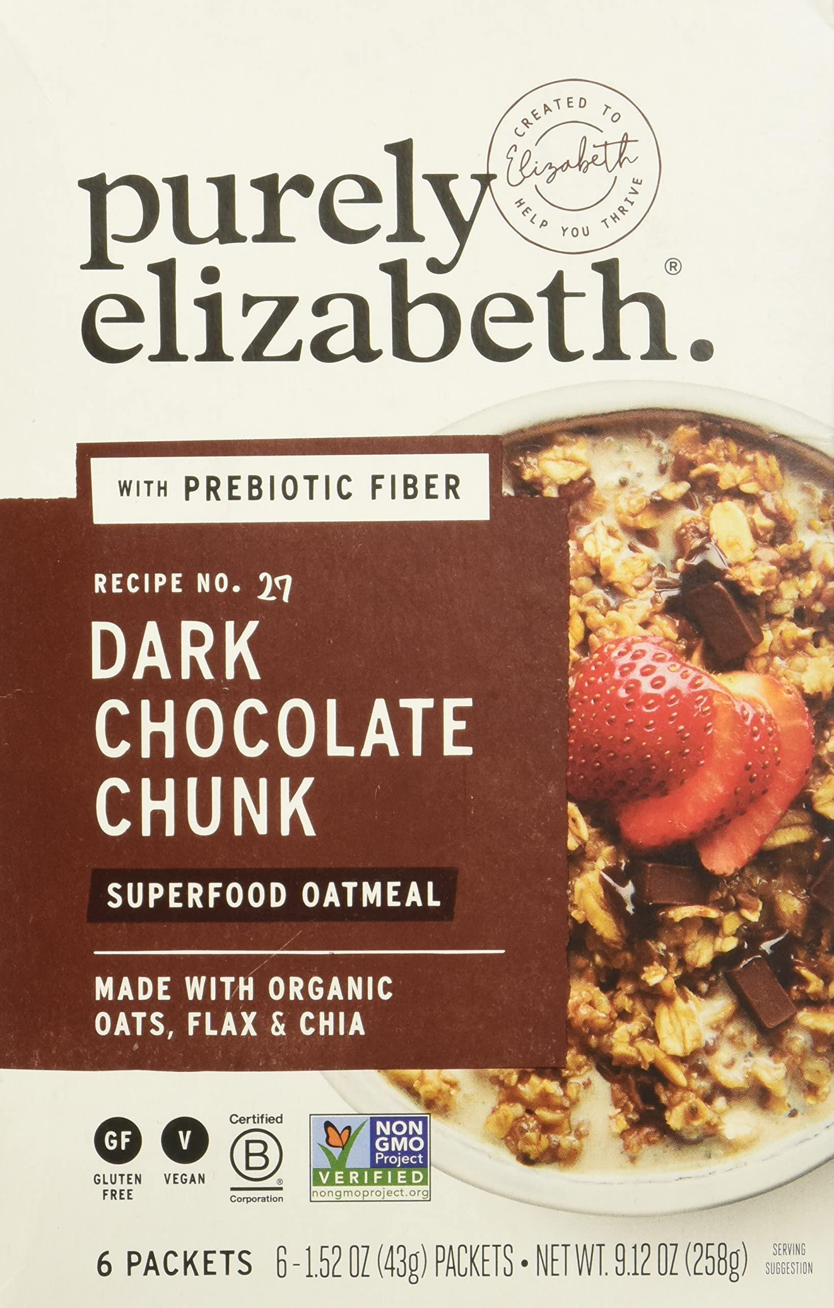 PURELY ELIZABETH PURELY ELIZABETH Dark Chocolate Chunk Superfood Oatmeal 6 Count, 1.52 OZ