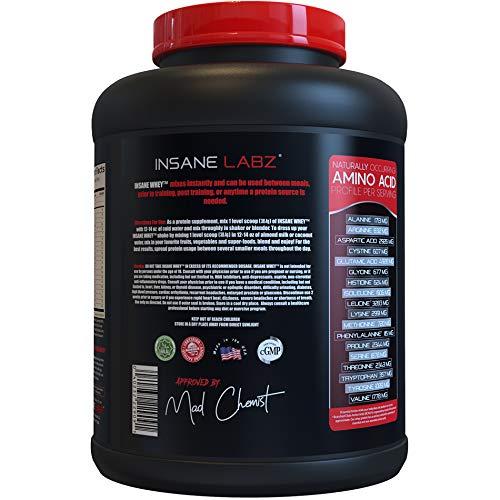 Insane Labz Insane Labz Insane Whey,100% Muscle Building Whey Protein, Post Workout, BCAA Amino Profile, Mass Gainer, Meal Replacement, 5lbs, 60 Srvgs (Packaging May Vary) (Chocolate Peanut Butter)