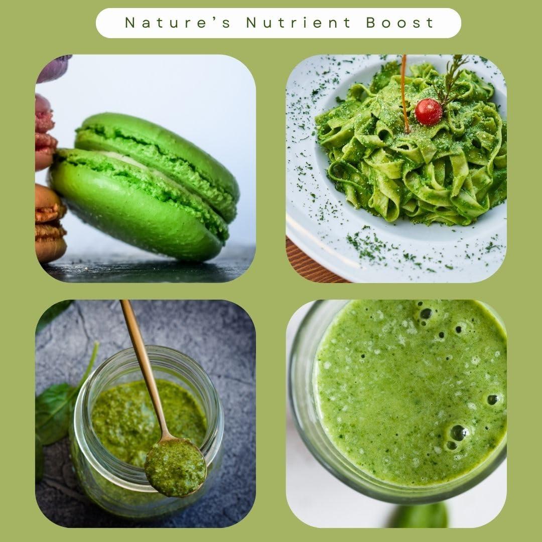 Blue Orchid Organic Organic Moringa Powder - Raw Sun Dried Oleifera Leaf Powder - for Healthy Herbal Tea, Smoothies, Sauces, and Dips (16 OZ)