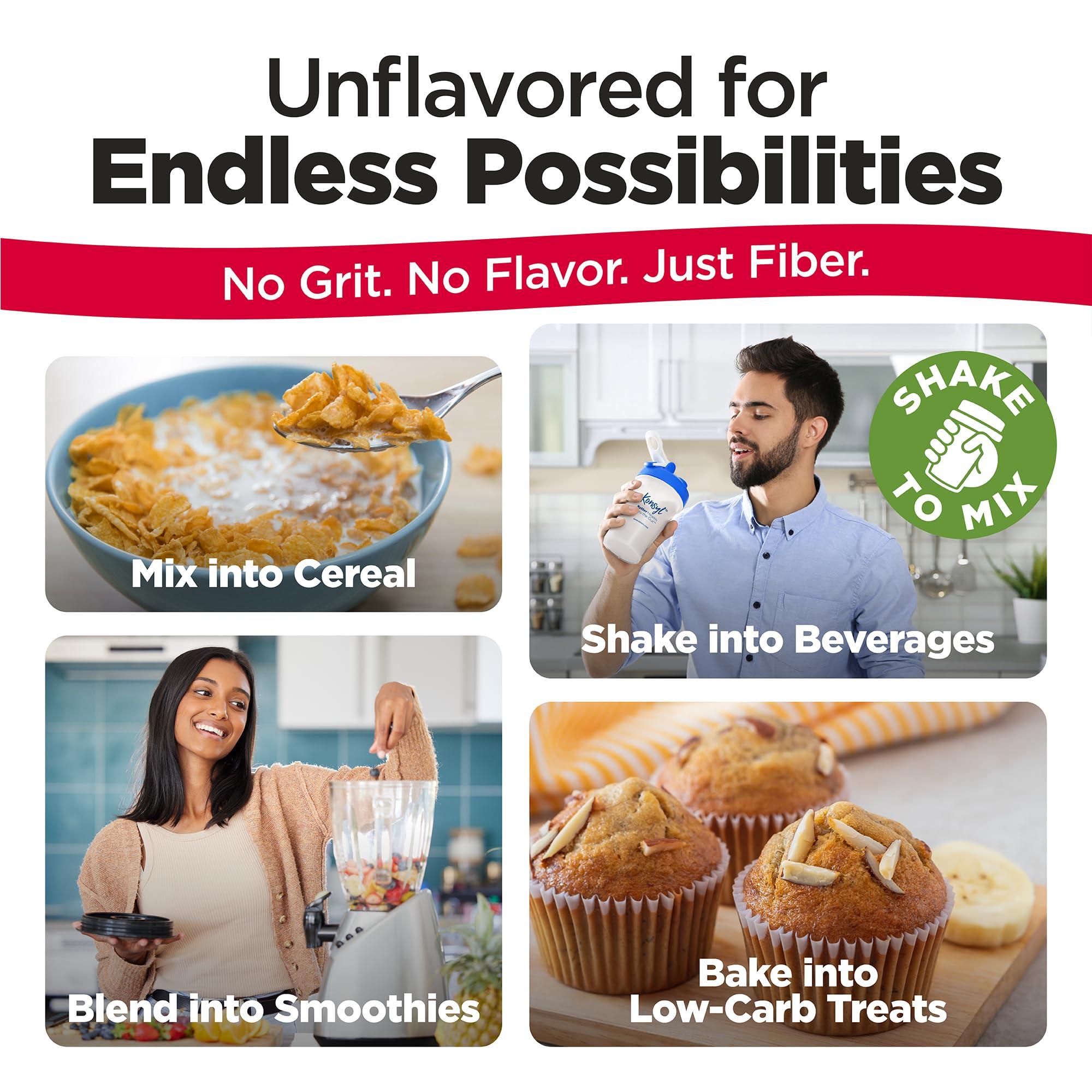 Konsyl Konsyl Daily Psyllium Fiber 540g / 19oz - Non-GMO, Vegan, Keto-Friendly, Fiber Supplement Powder - Supports Digestive Health (19 Ounce)