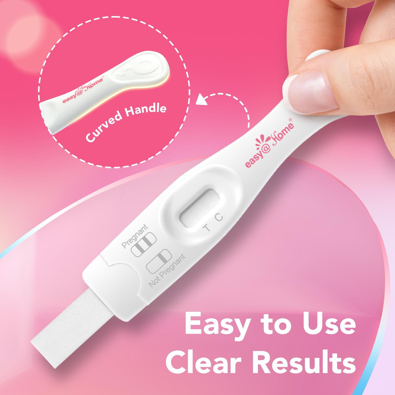 Easy@Home Easy@Home Early Pregnancy Test: Early Results & Reliable Accurate - Early Detection Pregnancy Tests with Curved Handle - Instant Readings in Minutes | 3 Sticks & 6 Free Strips