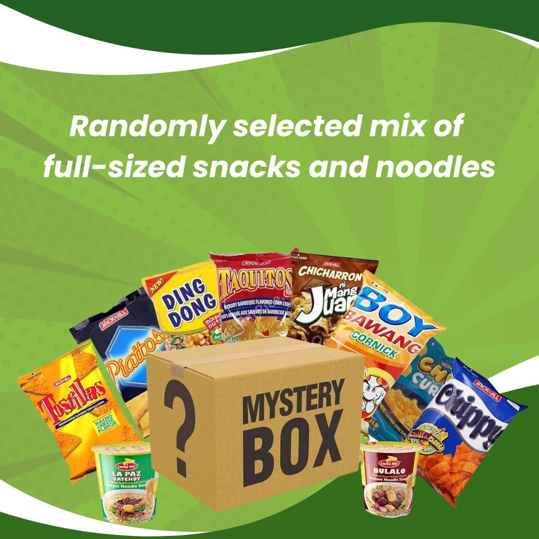 High Class Grass High Class Grass Philippines Snacks Box - International Snack Box, Variety Pack of 10 Authentic Filipino Food like Boy Bawang, Lucky Me, JackNJill, Skyflakes with Philippines Flag and Food Stickers
