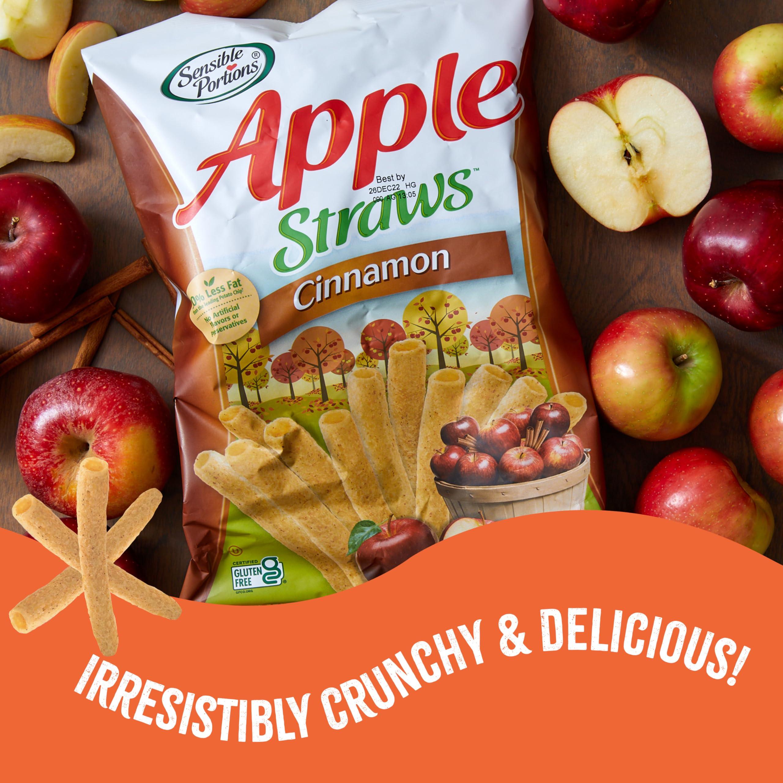 Sensible Portions Sensible Portions Garden Veggie Snacks - Veggie Straws, Snack Size, Apple Cinnamon, 1 Oz (Pack of 24)