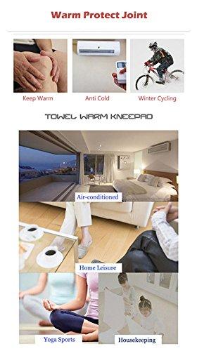 Mcolics Mcolics Cotton Non-slip Soft Absorbent Knee Pad Support Brace Protector Leg Sleeve Kneelet Thickening Extended Warm For Men & Women Outdoor Sports Running Dancing Gym Yoga Fitness, 1 Pair (Blue&Black)