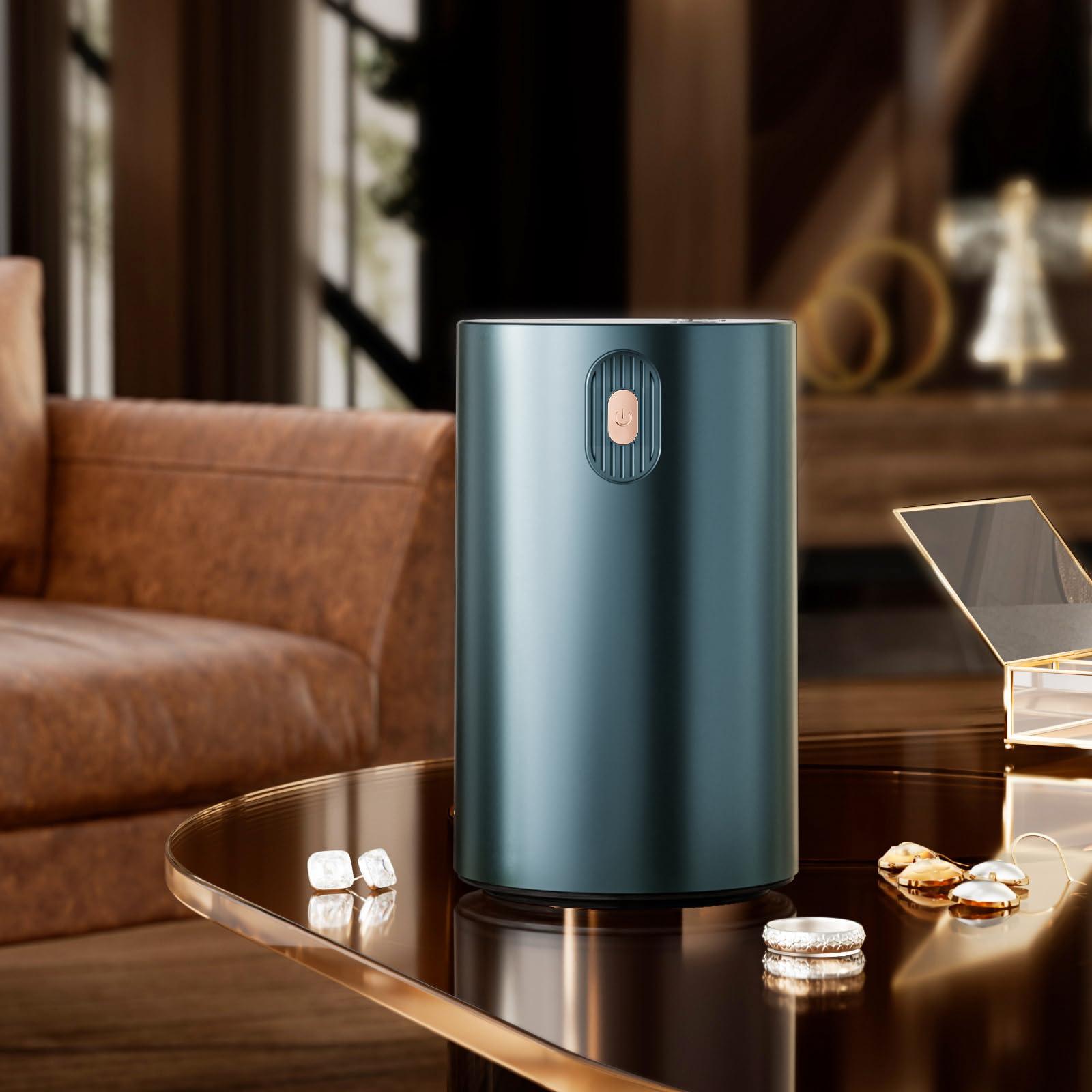 JUANANIUG Waterless Essential Oil Diffuser Rechargable: Aromatherapy Diffuser Portable for Car and Home - 4 Concentration Adjustments and 4 Timers