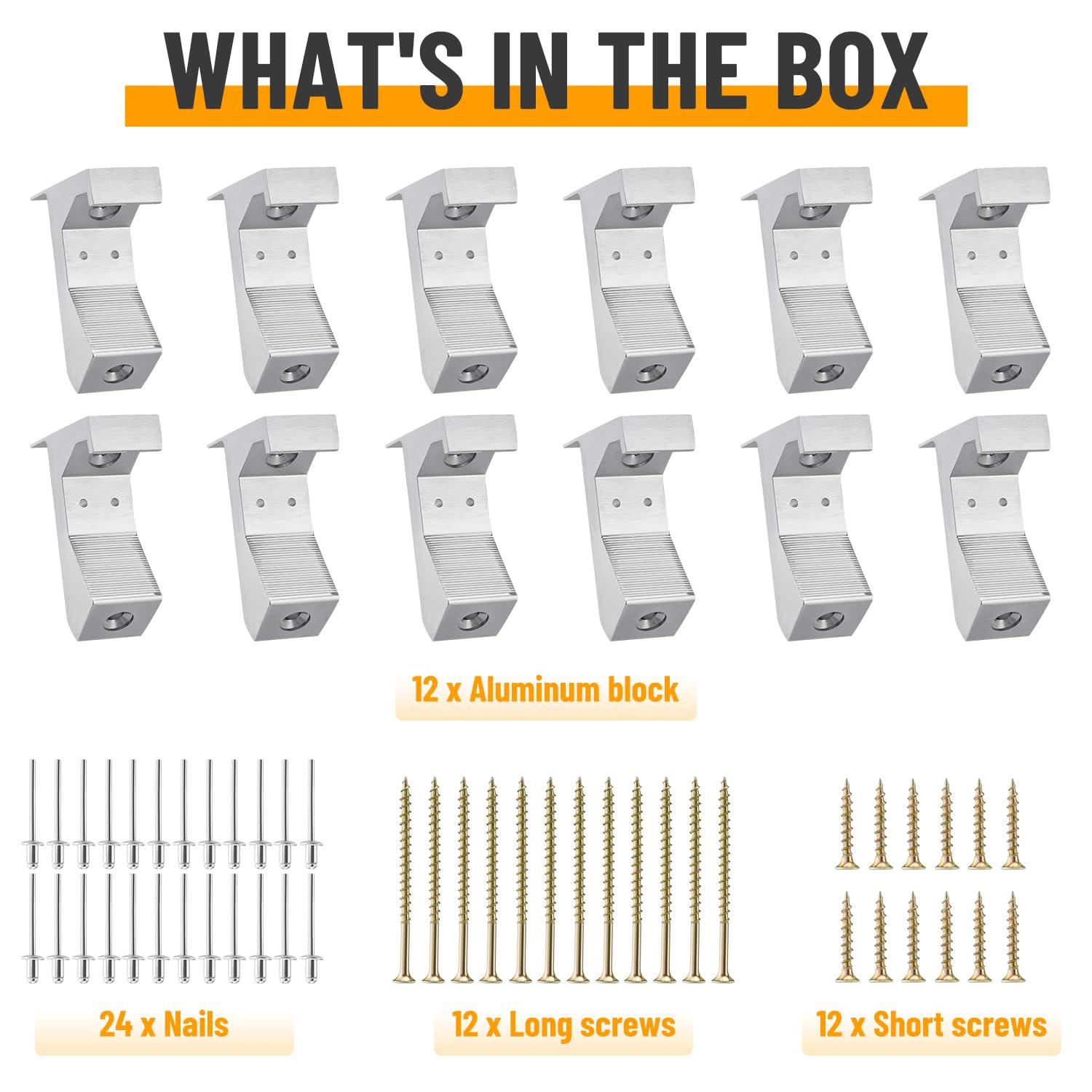 Venussar Venussar Squeaky Floor Repair Kit - Pack of 12 Aluminum Alloy Floor Repair Tool, Wood Floor Repair Kit for Eliminating Squeaky Floor Sounds