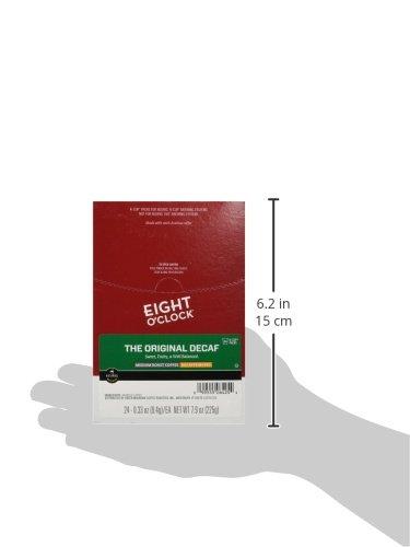 Eight O'Clock Coffee Eight O\'Clock Original Blend Decaf Coffee, Medium Roast, Keurig K-Cup Pods, 24/Box (06425)