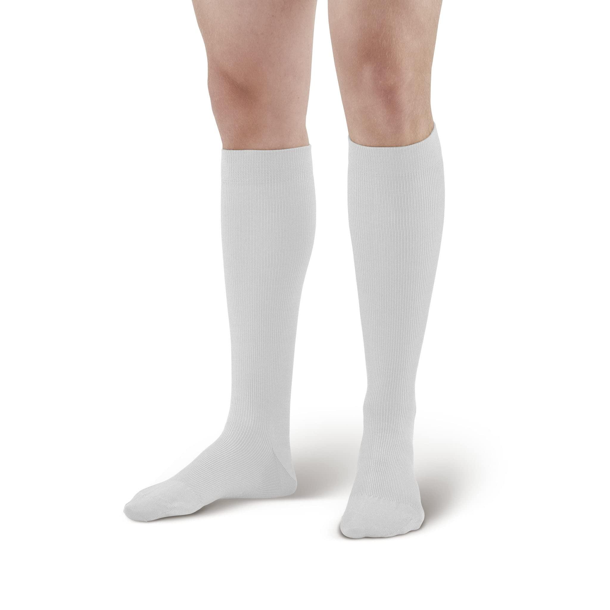 Ames Walker Ames Walker AW Style 111 Cotton 20-30 mmHg Firm Compression Knee High Socks Khaki Small
