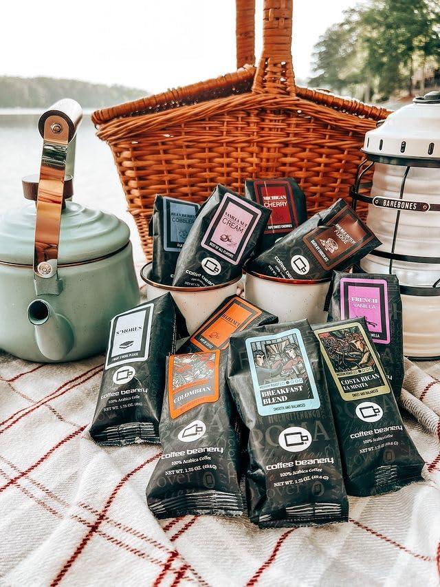 Coffee Beanery Coffee Beanery Swiss Mocha Almond Flavored Coffe, 1-1.75oz Try Me Size Coffee Sampler, Light-Medium Roast