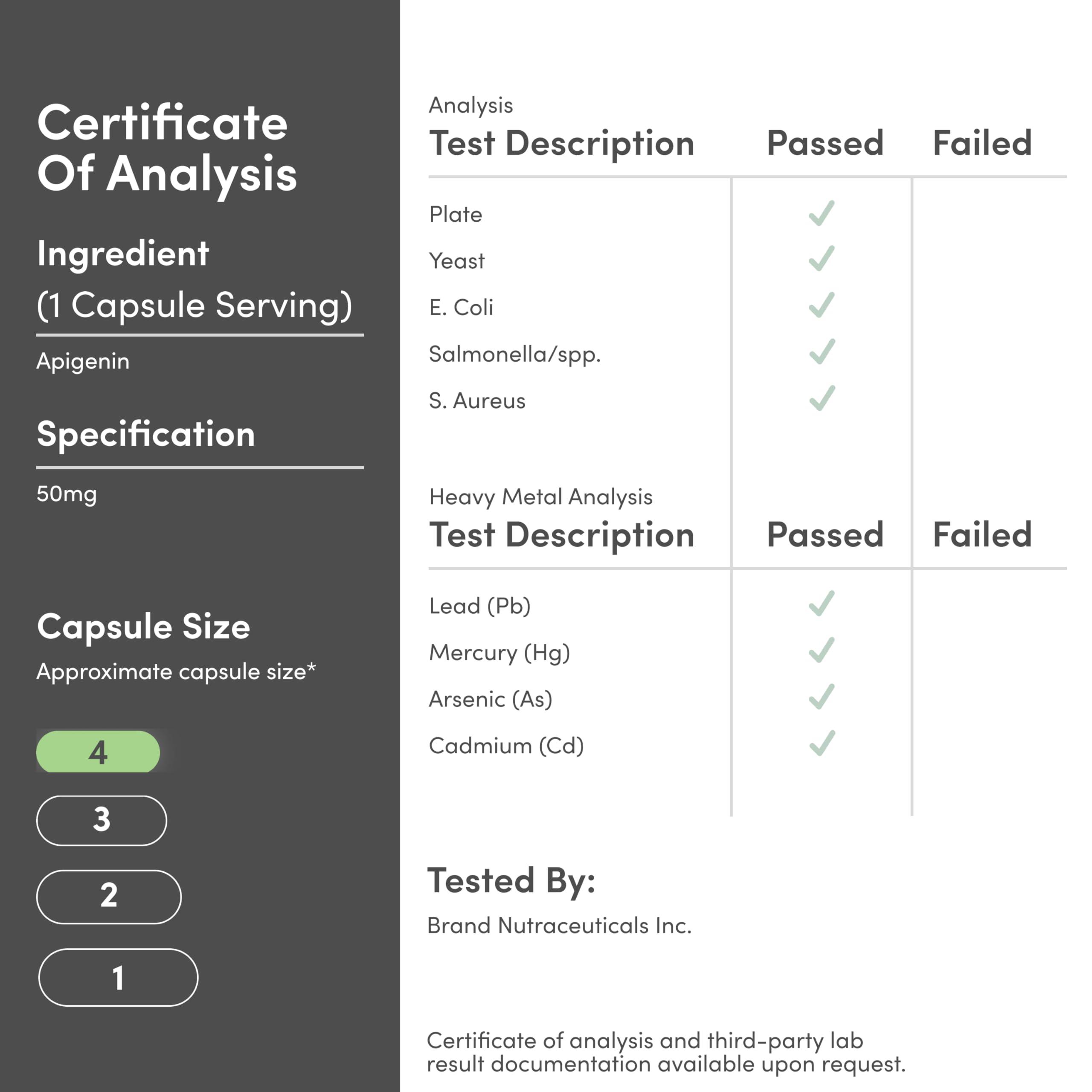 Double Wood Supplements Apigenin Supplement - 50mg per Capsule, 120 Count (Powerful Bioflavonoid Found in Chamomile Tea for Relaxation, Sleep, and Mood) Senolytic Flavonols for Aging (Gluten Free) by Double Wood