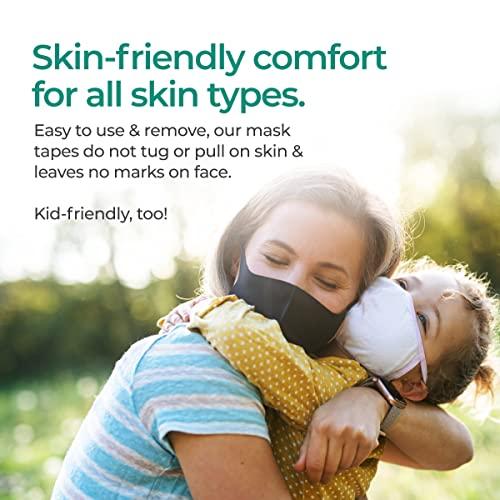 Gya Labs Gya Labs Face Mask Tape - No Fogging Glasses & No Slipping Masks - (48 Strips) Precut Double-Sided Strips - Easy to Use, Skin Friendly Irritant-Free Face Mask Tape - Works with Any Mask