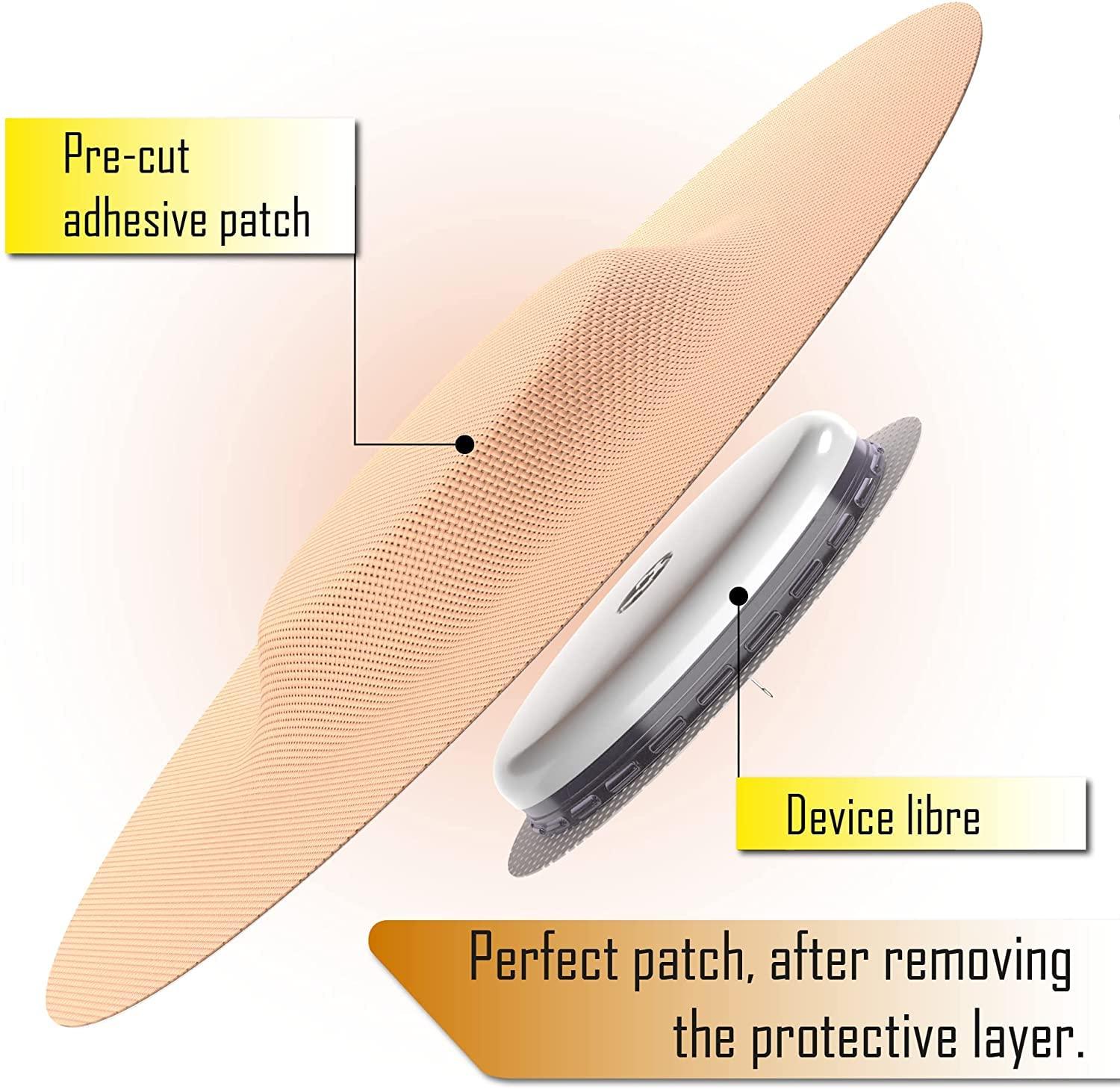 Lexcam Dexcom G7 and Stelo Adhesive Patches, Pack of 20, Lexcam CGM Covers, Color Tan, Sensor is NOT Included
