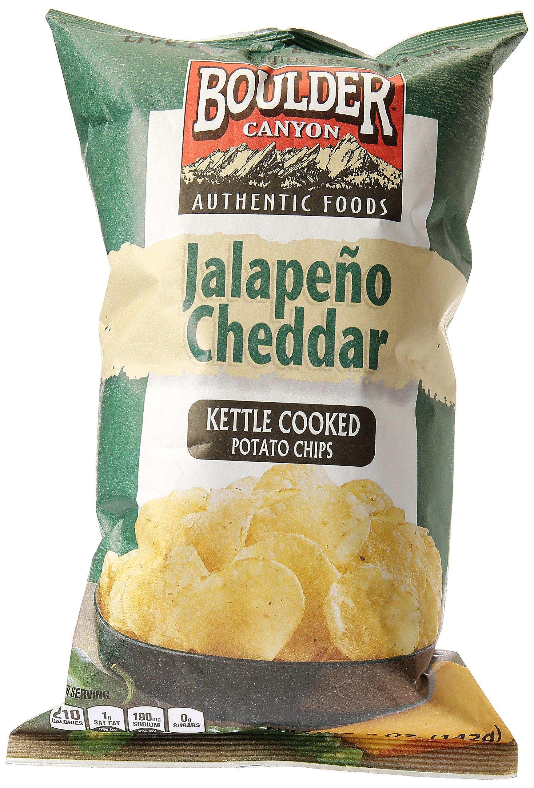 Boulder Canyon Boulder Canyon Jalapeno Cheddar Kettle Cooked Potato Chips, 5 oz