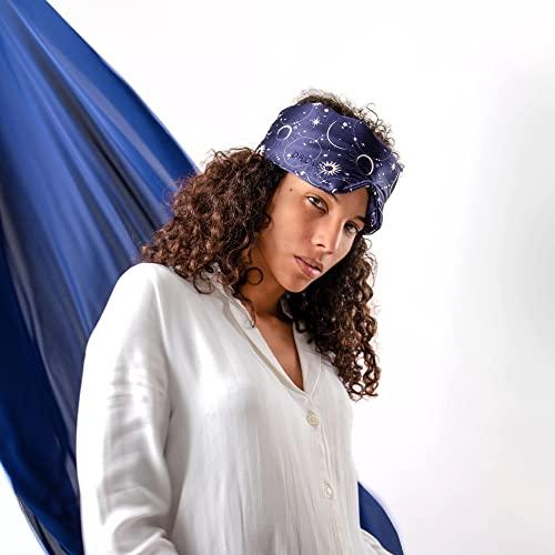 Drowsy DROWSY Silk Sleep Mask. Face-Hugging, Padded Silk Cocoon for Luxury Sleep in Total Darkness. (Cosmic Energy)