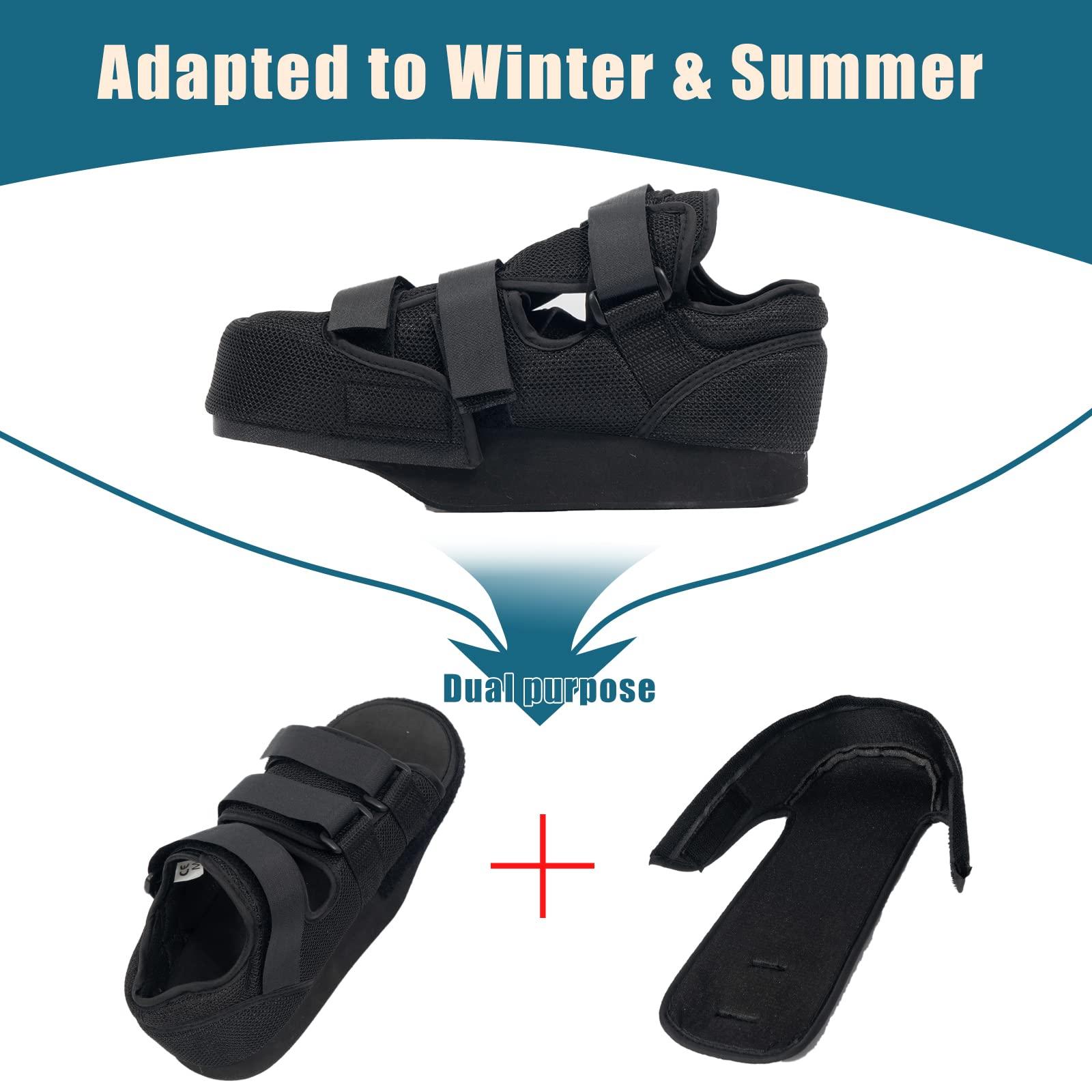 GHORTHOUD GHORTHOUD Forefoot Off-Loading Post Op Shoe Closed Toe Medical Walking Boot for Broken Toe Orthopedic Foot Brace for Post Bunion Hammertoe Surgery Brace (L)