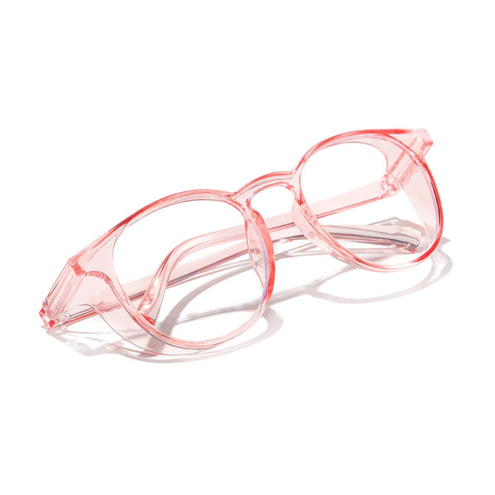 willochra Safety Bifocal Reading Glasses with Clear Lenses, Blue Light Blocking Glasses for Women, UV400 protective eyewear (pink, 1.0)