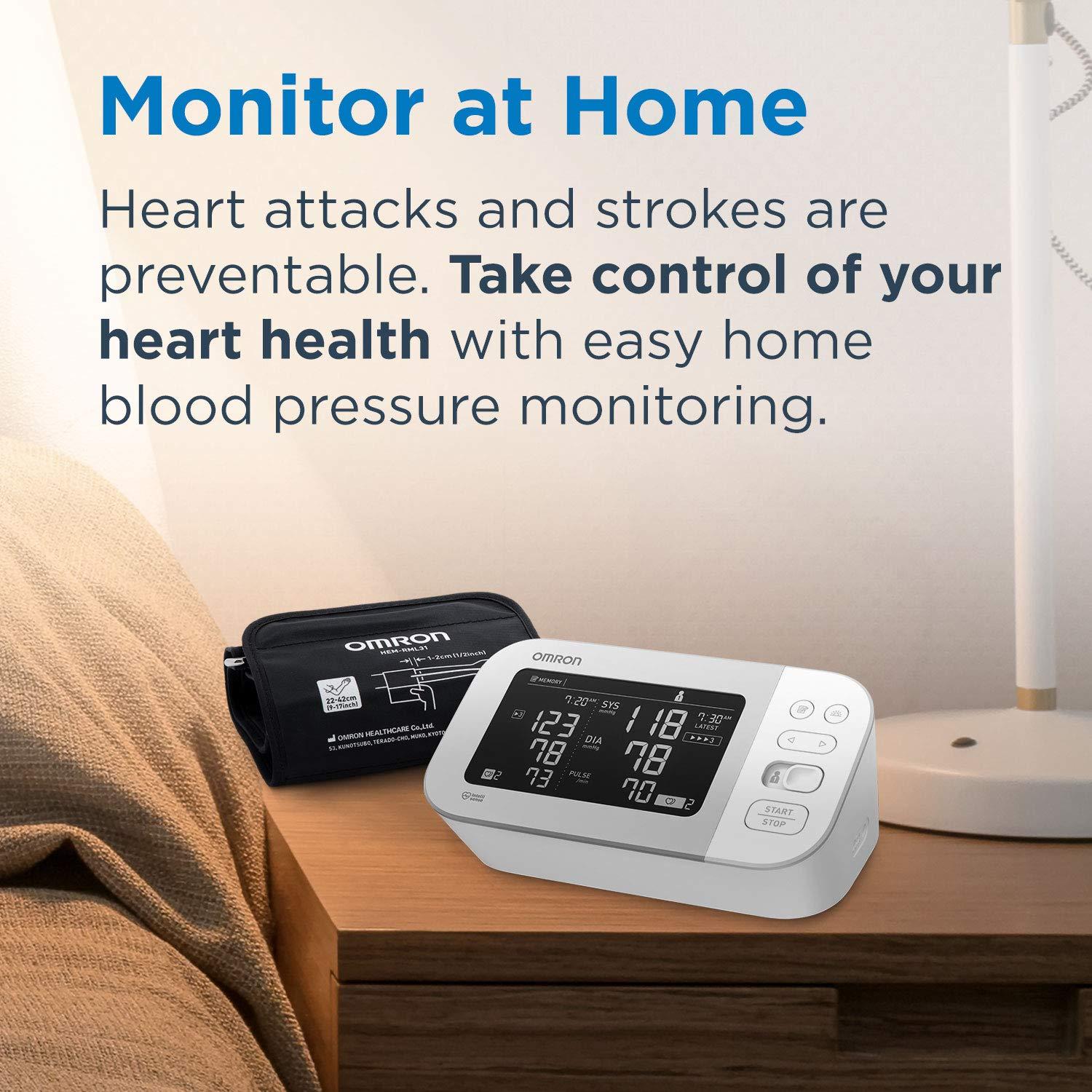 Omron OMRON Platinum Blood Pressure Monitor, Upper Arm Cuff, Digital Bluetooth Blood Pressure Machine, Stores Up To 200 Readings for Two Users (100 readings each)