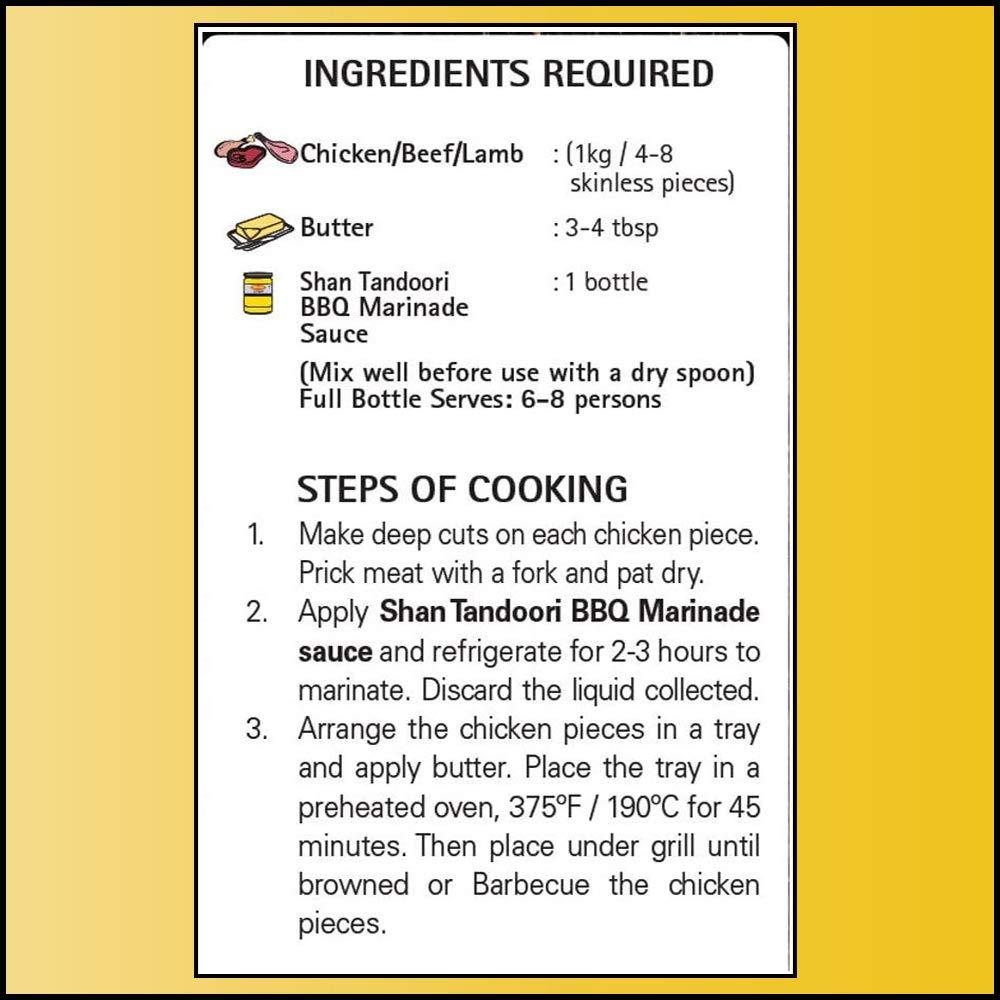 Shan Shan Tandoori Cooking Sauce 12.3oz (350g) Tandoori Marinade for Chicken, BBQ, & Grilled Meat Indian Spices & Tandoori Masala Authentic Tandoori Flavor at Home No Preservatives (Pack of 1)