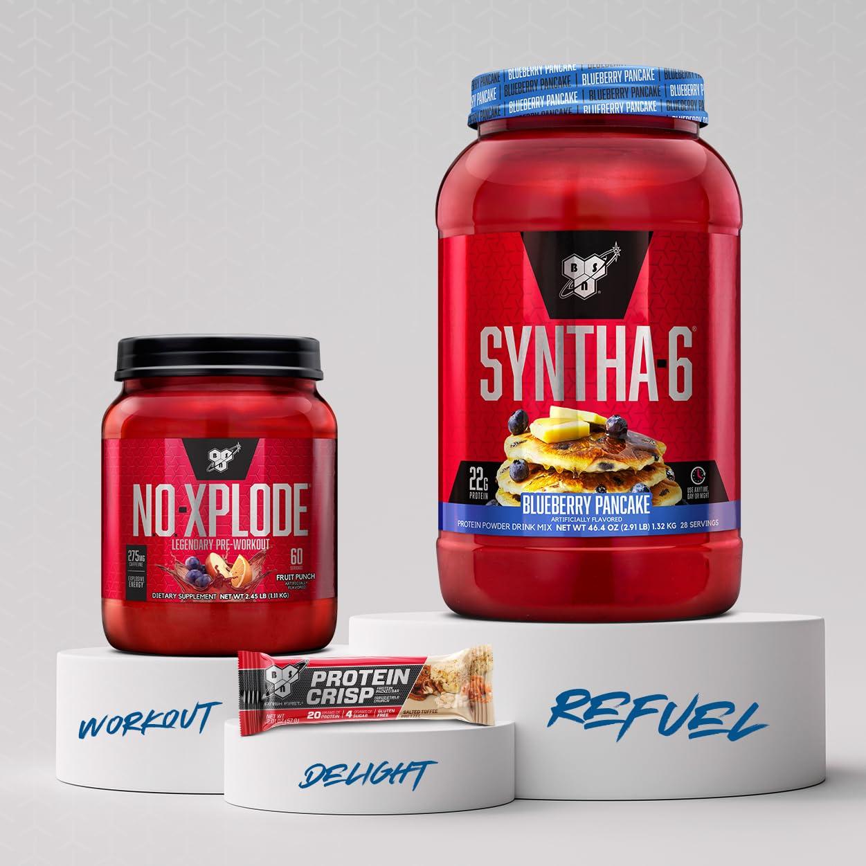 BSN BSN SYNTHA-6 Whey Protein Powder, Milk Isolate Protein Powder with Micellar Casein, Blueberry Pancake, 28 Servings (Packaging May Vary)