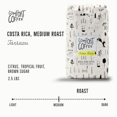 Mt. Comfort Coffee Mt. Comfort Coffee Costa Rica Medium Roast, 2.5lb - Sourced From Local, Costa Rican Coffee Farms - Roasted Whole Bean