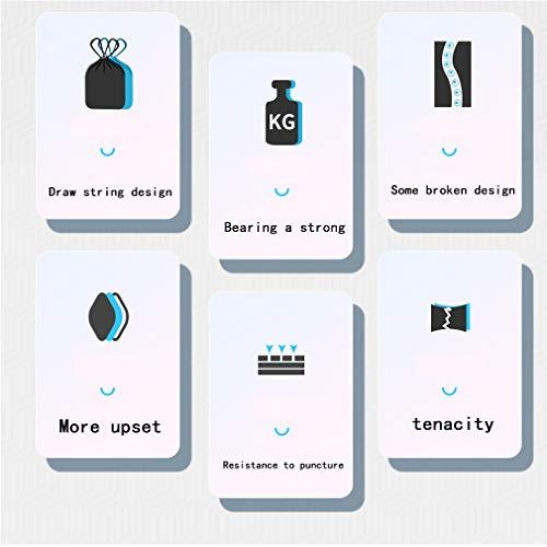 BuryXiang Substantial Individually Packed Trash Bags/Garbage Bags, 4 Gallon Trash Bags/Garbage Bags For Bathroom, Bedroom, Office, Car, Kitchen, Home (2 rolls/pack, Blue-4 Gallon)