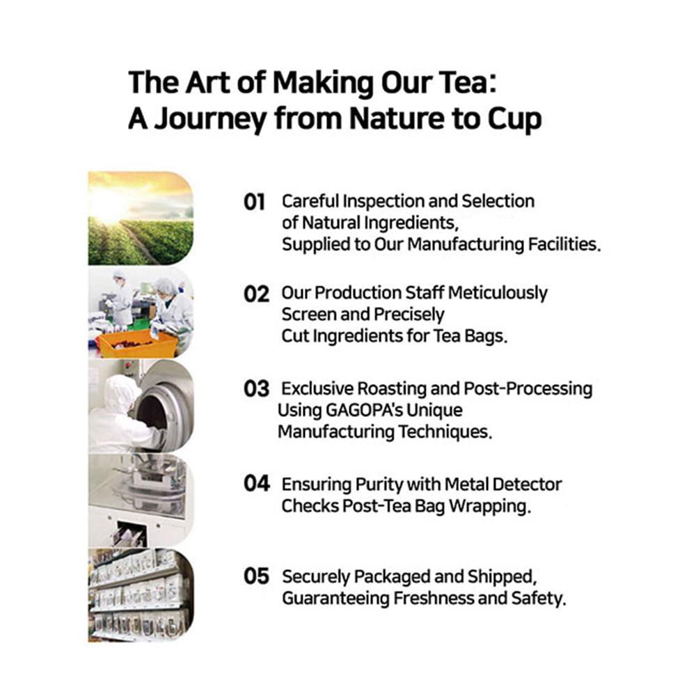 GAGOPA GAGOPA 100% Pure Natural Herbal Tea Original herb Korean Tea bags No sugar Nature friendly Triangular Tea Bag (PLA) 12 Healthy Tea bags (Schisandra berries)