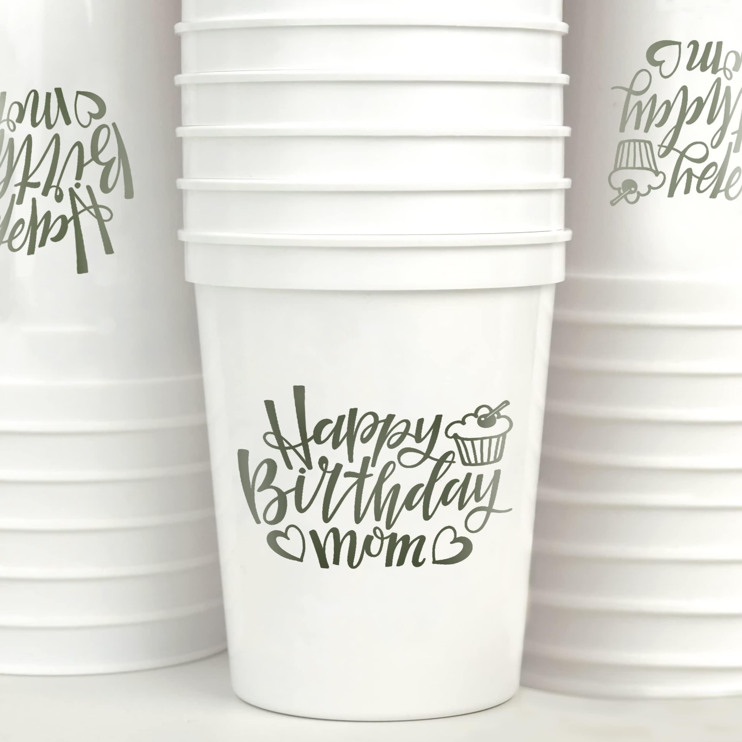 Grozon 1000PCS Custom Stadium Cups Personalized Plastic Cups Disposable Cups Bulk 16 oz Plastic Cups