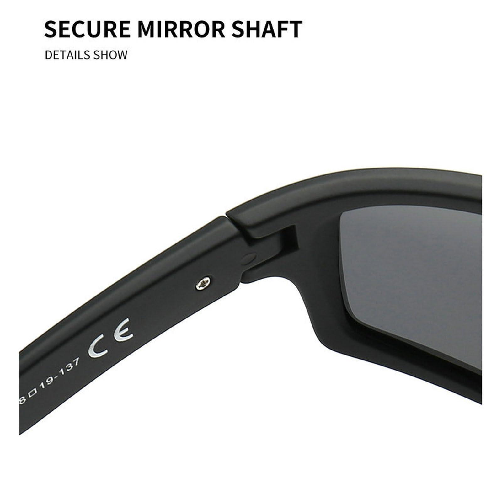 willochra willochra Full lens Polarized Reading Sunglasses for Men Driving Wrap Around Sports Square Presbyopia Reader (black, 2.25, x)