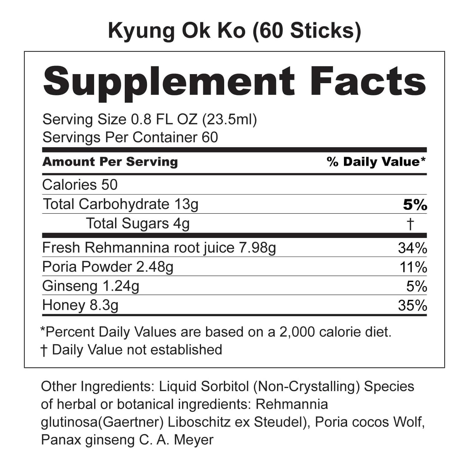 KWANGDONG KWANGDONG Kyung Ok Ko Premium Korean Herbal Supplment with Natural Ingredients, Natural Energy Booster for Men & Women 60P