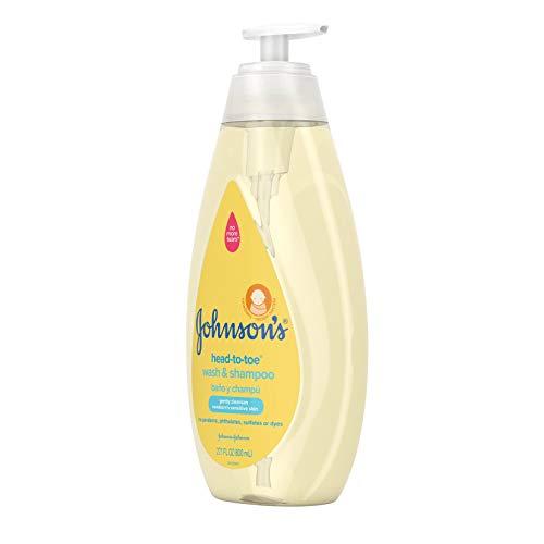 Johnson's Baby Johnson's Head-to-Toe Gentle Tear-Free Baby & Newborn Wash & Shampoo, Sulfate-, Paraben- Phthalate- & Dye-Free, Hypoallergenic Wash for Sensitive Skin & Hair, 27.1 fl. Oz