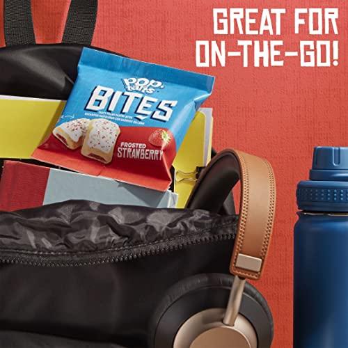 Pop-Tarts Pop-Tarts Baked Pastry Bites, Kids Snacks, School Lunch, Frosted Strawberry (5 Boxes, 25 Pouches)
