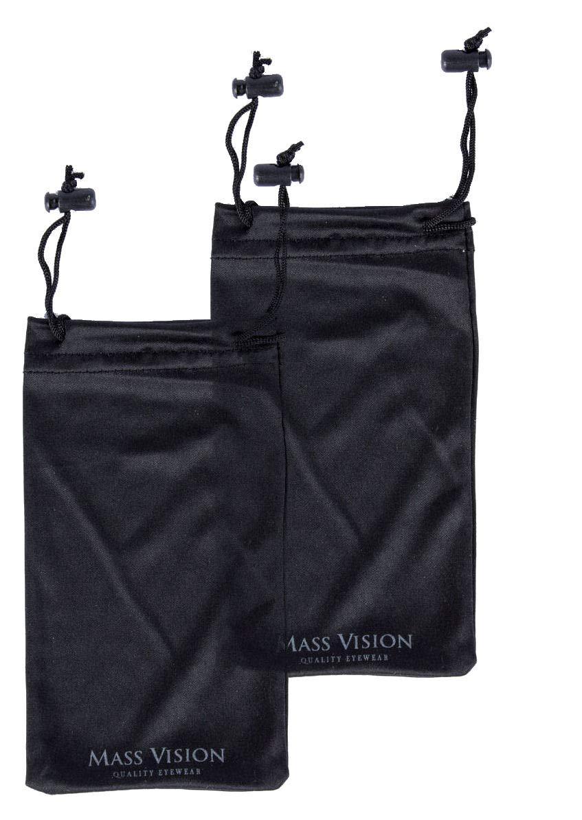 Mass Vision Mass Vision \'The Competitor\' 2 Pair of Lightweight Precision Sport Wrap Bifocal Sunglasses Featuring High Definition Lenses (Black, 2, x)