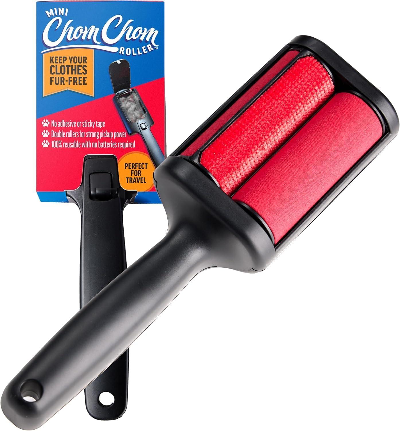 ChomChom Roller Chom Chom Roller Mini for Pet Hair - Mini ChomChom Lint Roller Pet Hair Removal Tool for Clothes, Couches and Cars - Dog Hair Remover and Lint Remover for Clothes - Reusable Lint Roller for Cat Hair