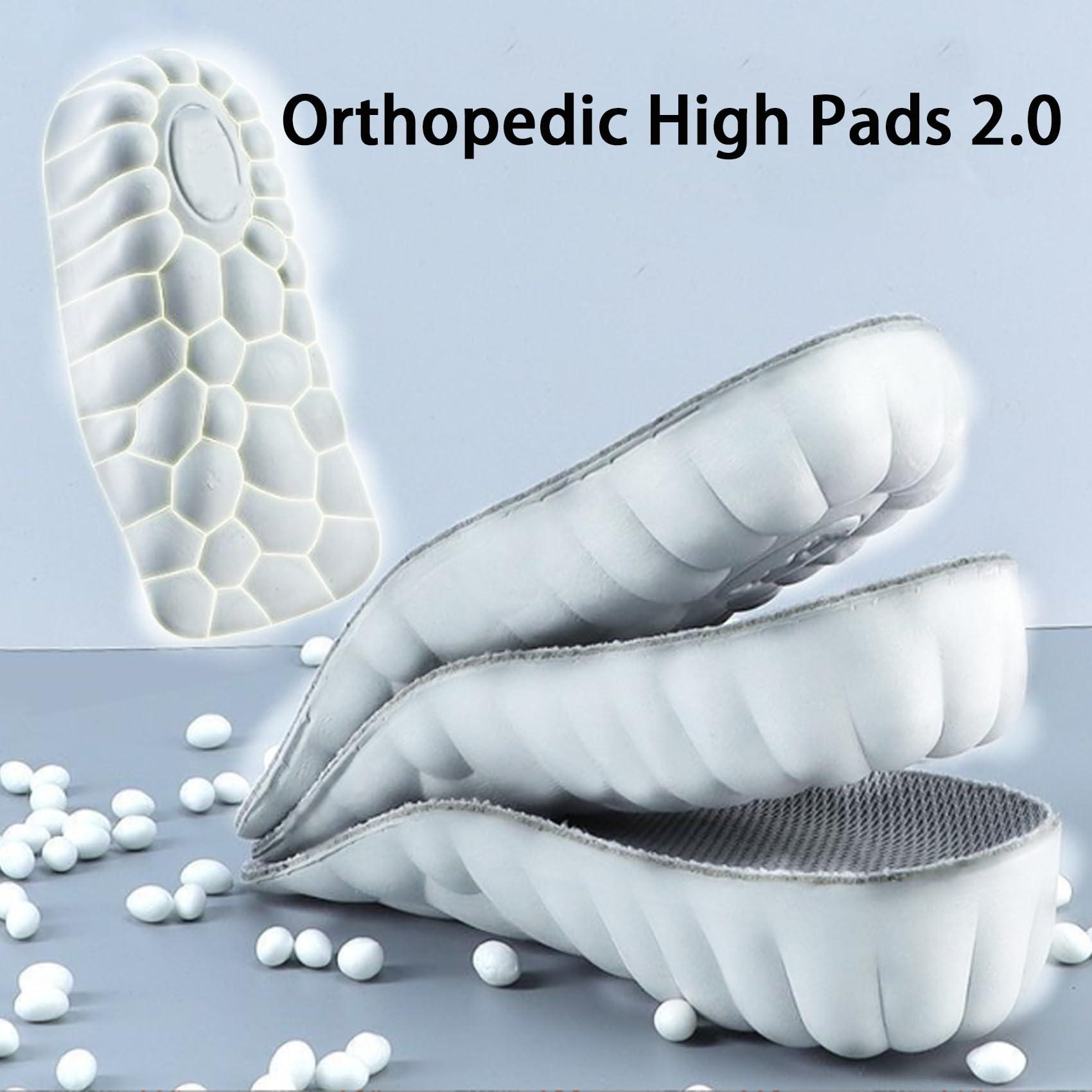 IVYDREVER Highpads 2.0, Orthopedic Highpads 2.0, Orthopedic Highpads 3.0, Orthopedic High Pads for Men, Height Increase Insoles, The First Orthopedic Height Insoles (1.0-Black, 3.5cm/1.37in)