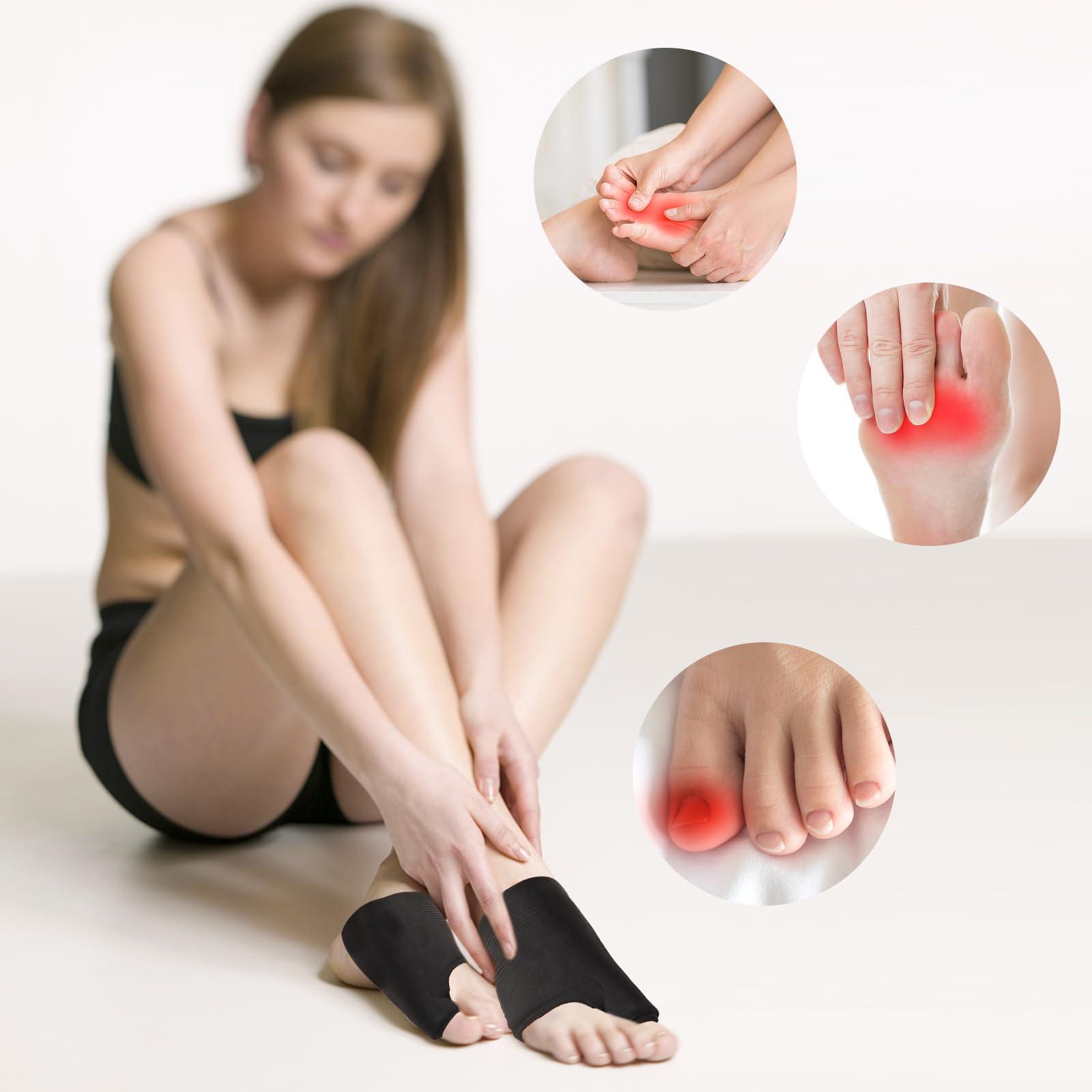 Yxmeiguo Foot Ice Packs Wrap Big Toe for Bunion Relief Gout Pain Relief, Reusable Cold & Heat Therapy Gel Foot Ice Pack Compress for Arthritic Toes, Swelling, Fasciitis, Sport Injuries, Post-Surgery Recovery