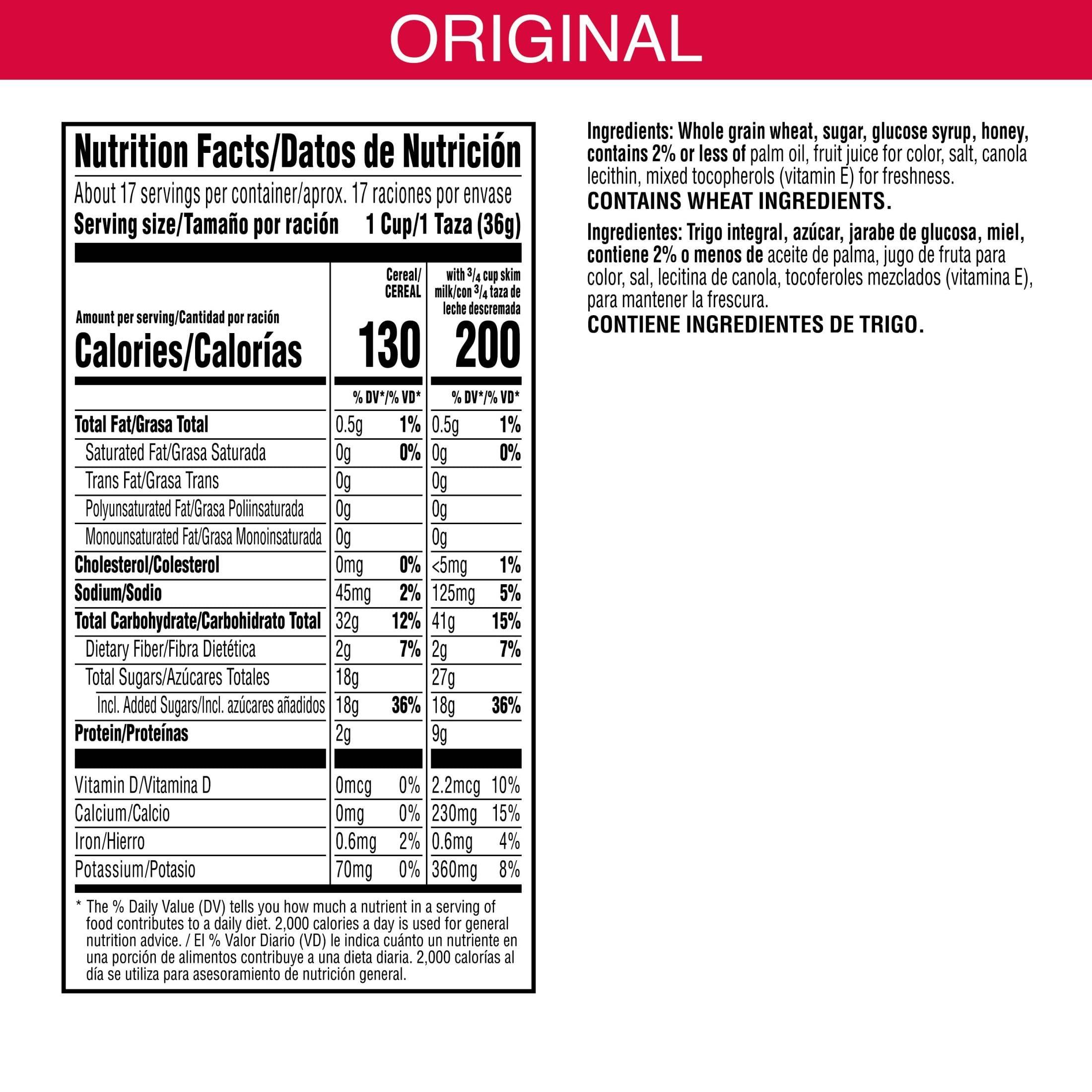 Honey Smacks Honey Smacks Cold Breakfast Cereal, Made with Whole Grain, Kids Snacks, Family Size, Original, 21.2oz Box (1 Box)