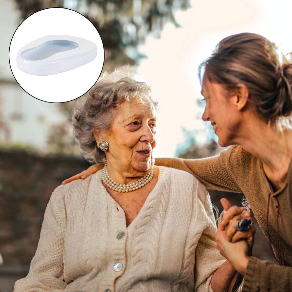 HEALLILY HEALLILY Portable Bedpans for Women Men Elderly Enamel Bed Bound Urinal Bedridden Patient Home Bed Pan Emergency Device (White)