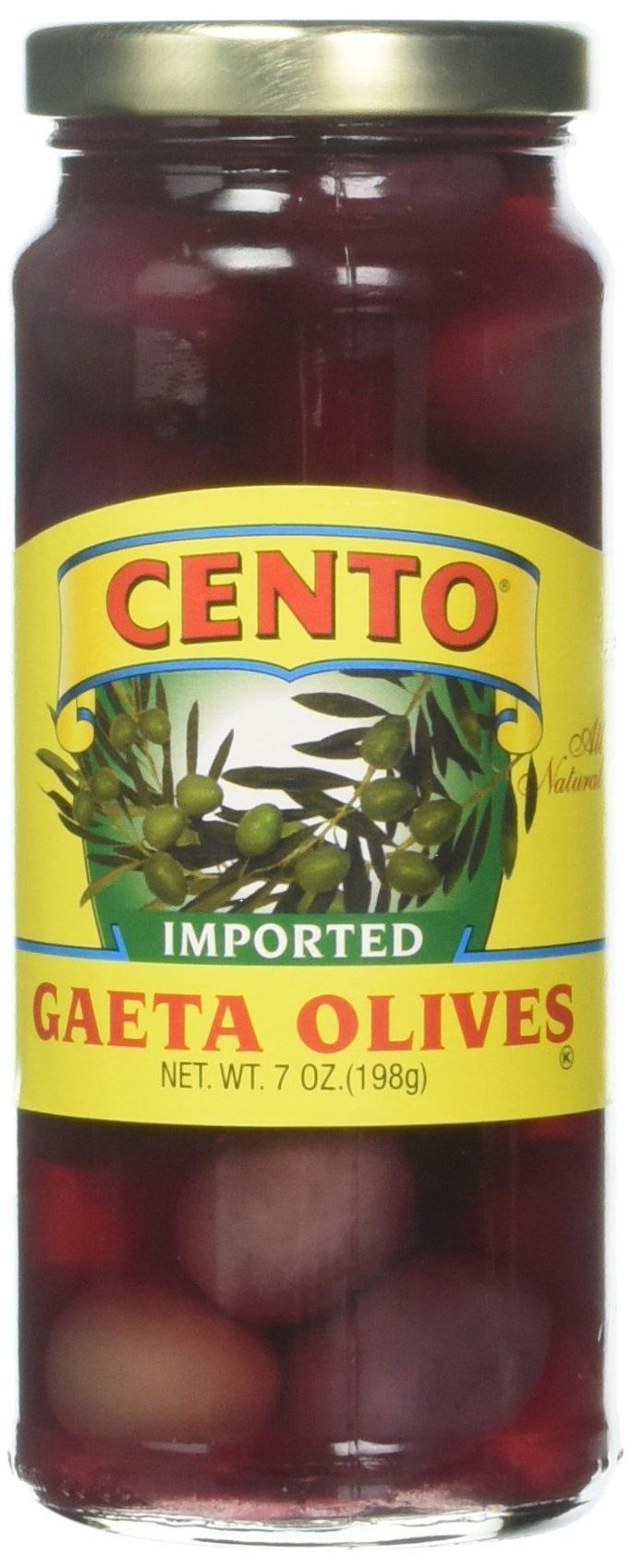 Cento Cento Imported Gaeta Olives Jars, 7 Ounce