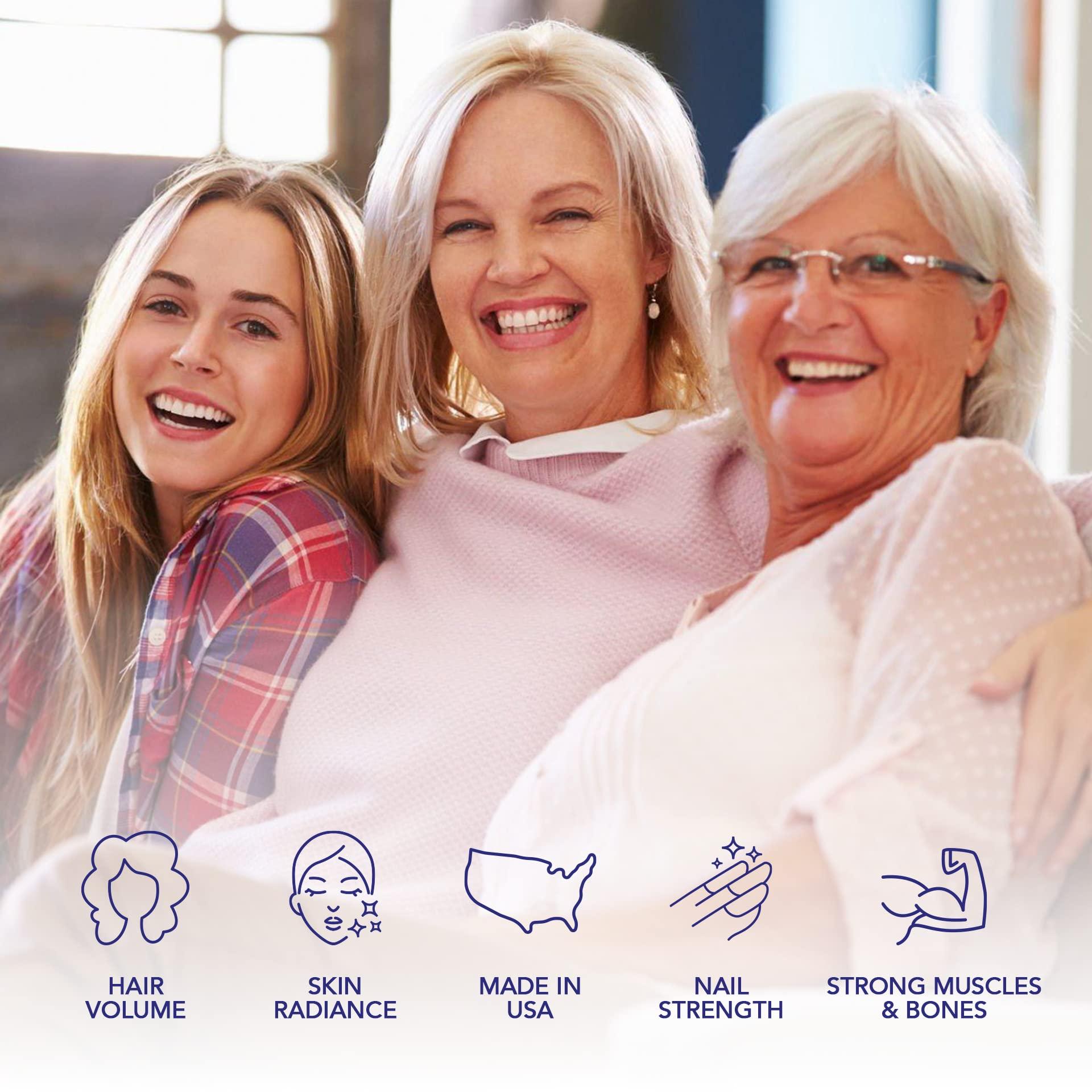 Super Natural Goods Biotin and Collagen Vitamins + Keratin with Folate - Hair Loss Treatments for Women & Men - Hair, Skin and Nails Supplements for Hair Growth & Postpartum Support - GMO Free & Gluten Free (60 Caps)