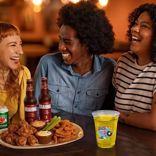 Datyiiha 150 Pack 80's Party Plastic Cups 12 oz Back to 80s Disposable Drinkware Cups for Retro Music Party Decorations Throwback Dance Birthday Party Supplies