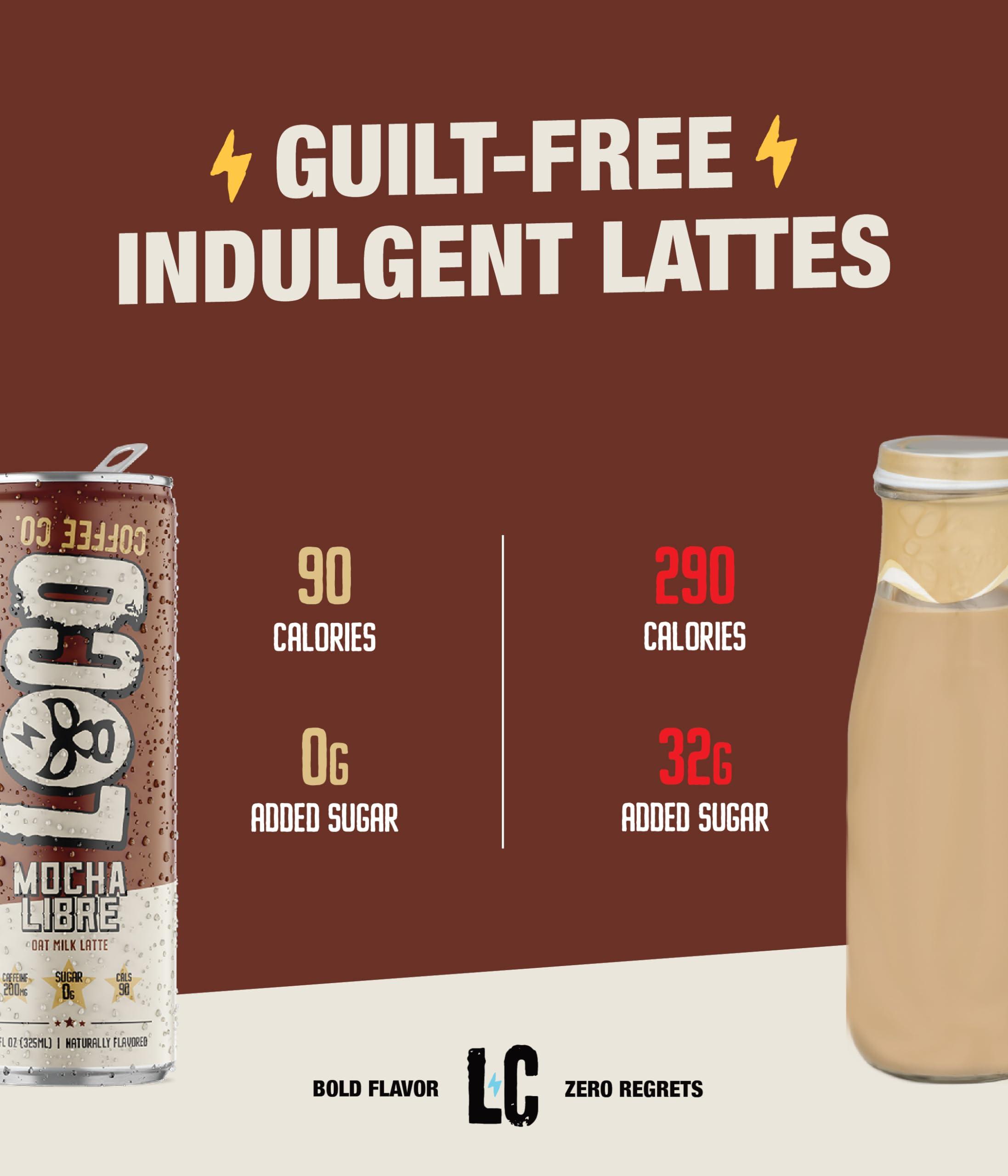 Loco Life Brew Loco Coffee Mocha Oat Milk Latte Cold Brew Coffee [Mocha] 11 Ounce Can, 12 Count | Medium Roast, 180mg Caffeine | Gluten Free and Dairy Free | Low Sugar, Low Calorie Iced Coffee