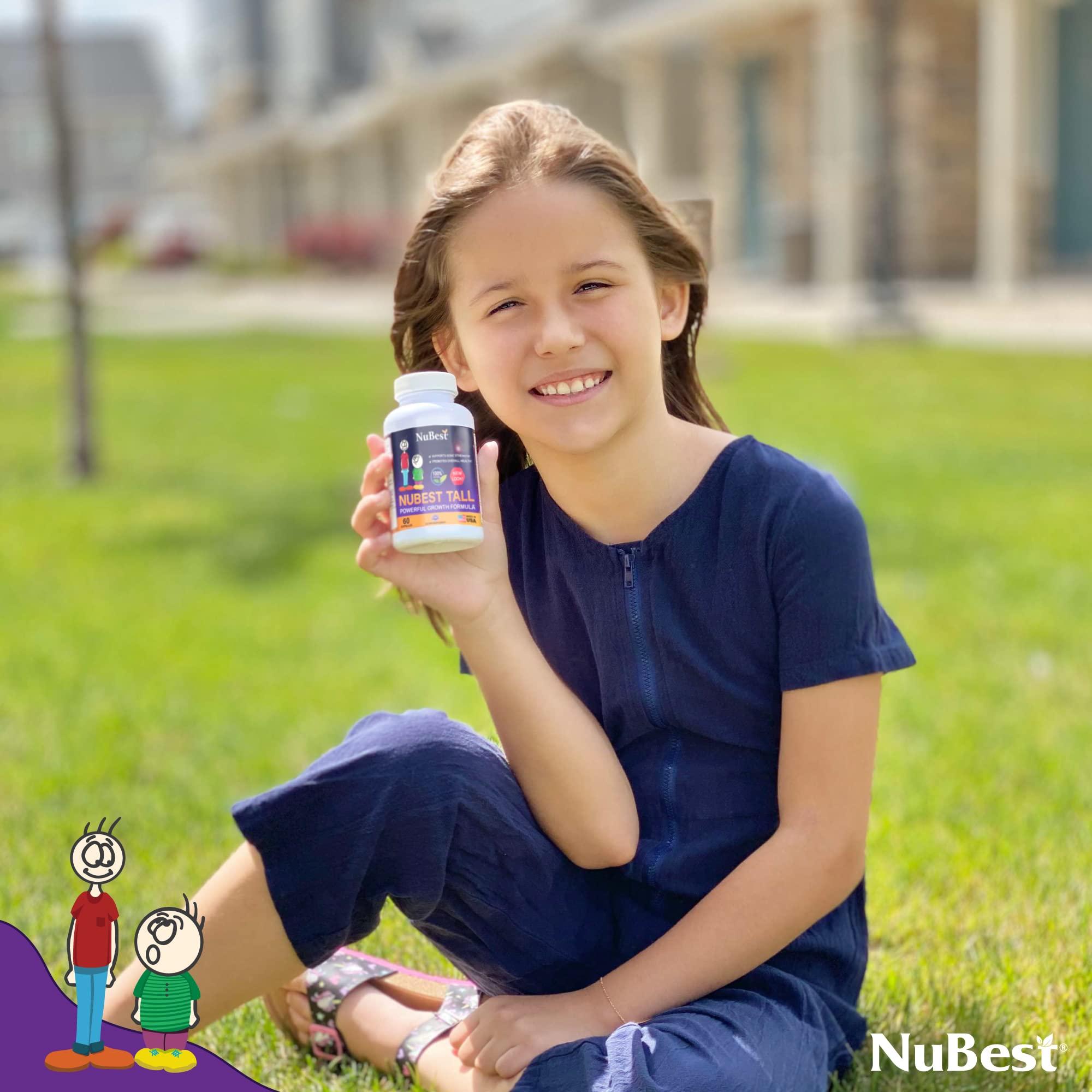 NuBest NuBest Tall - Powerful Formula for Strong Bones, Immunity & Healthy Development with Calcium, Collagen & Herbs - for Children (5+) & Teens Who Don’t Drink Milk Daily - 2 Pack | 2 Months Supply