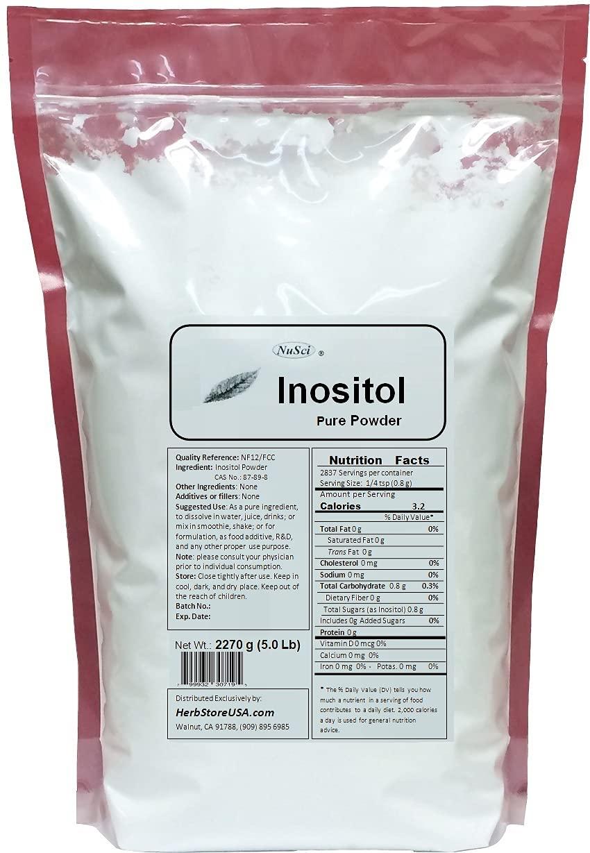 NuSci NuSci Inositol Bulk Pure Powder NF12 & FCC Quality Standard (4540g (10 Lb))