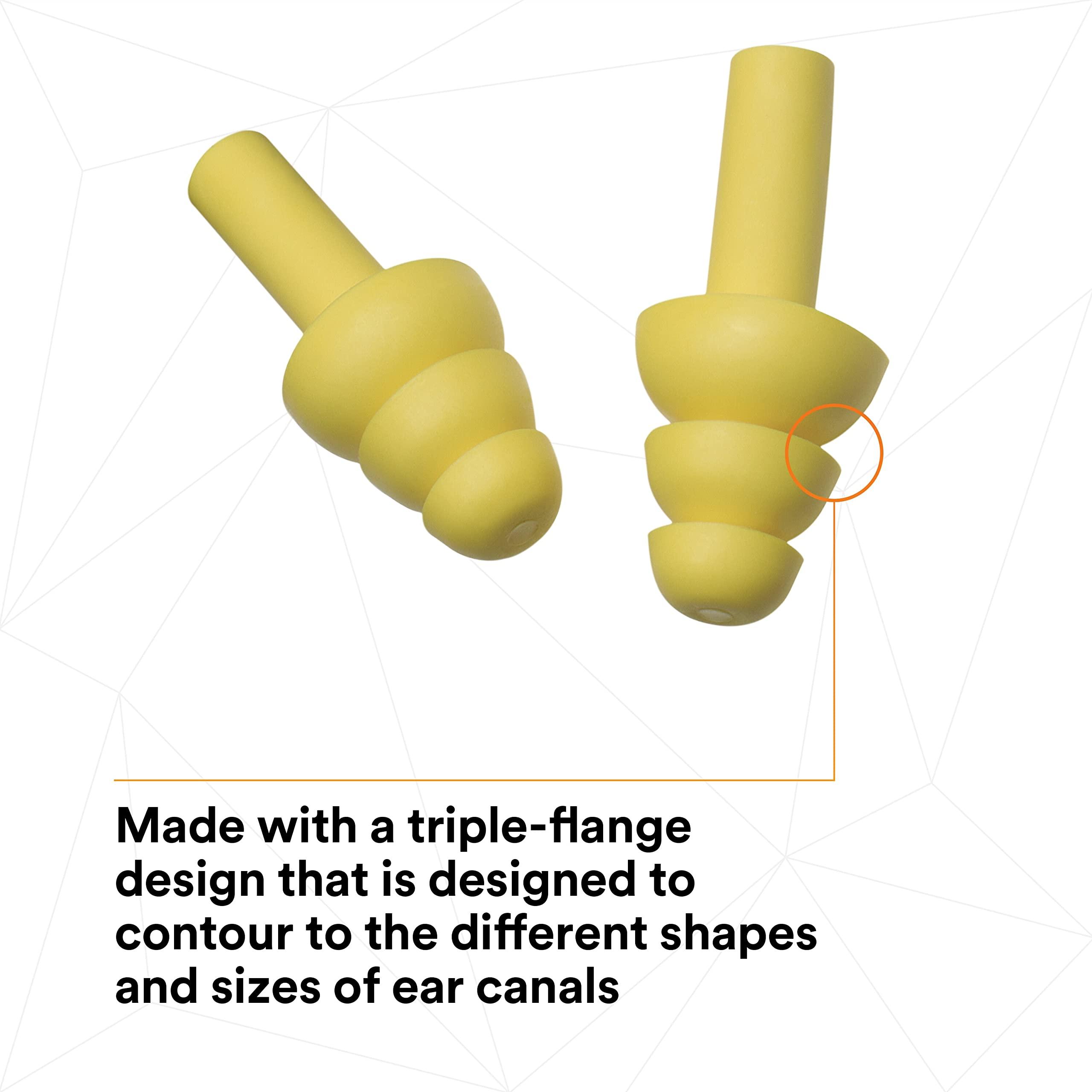 3M 3M EAR Ultrafit Earplugs, 100-Pair, Yellow