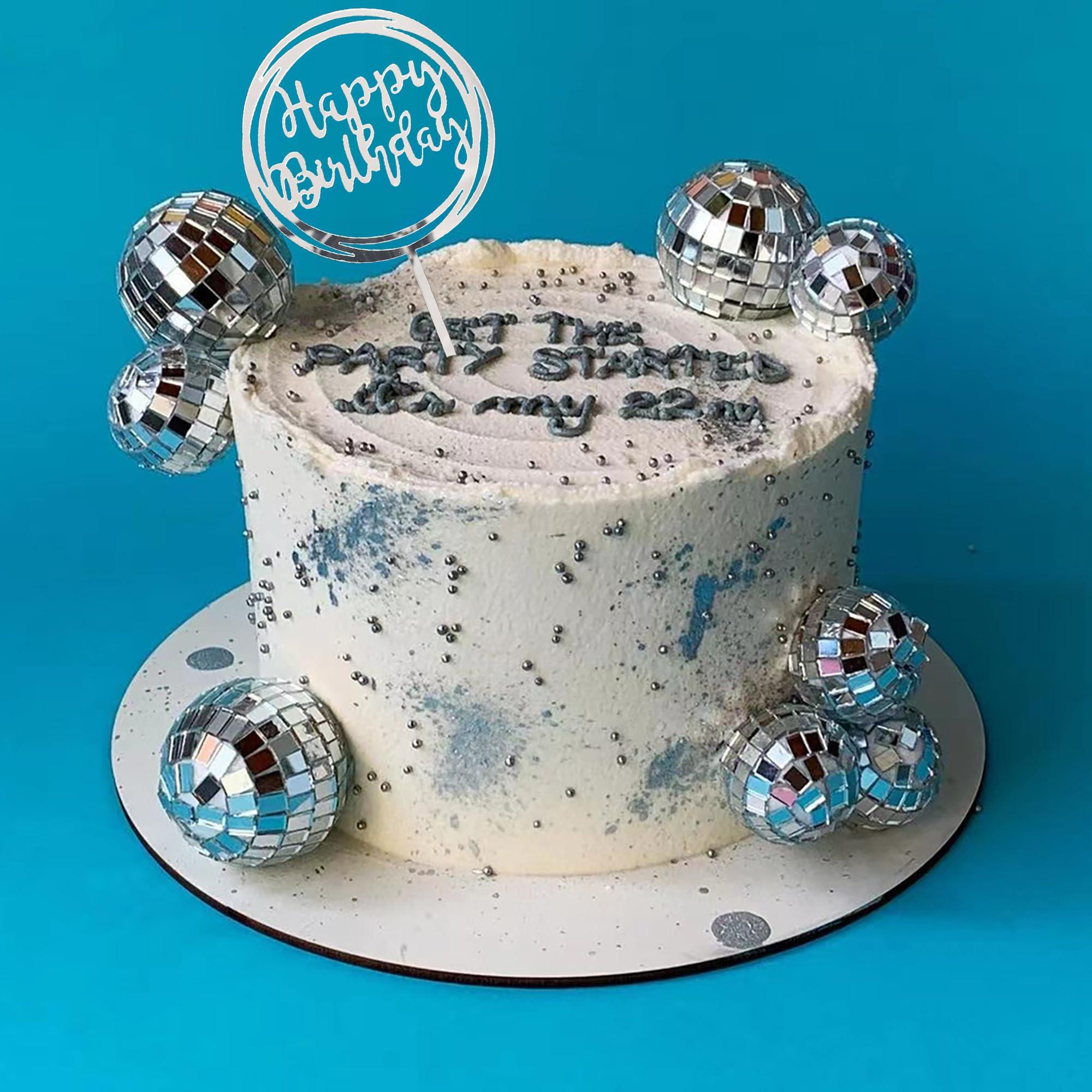 itianxi 26 PCS Disco Ball Cake Toppers Mini Disco Cowgirl Cupcake Toppers 1970s Disco Cakes Toppers Disco Party Decor Bachelorette Cake Topper for Disco Ball Party Decorations Birthday Cake Decorations