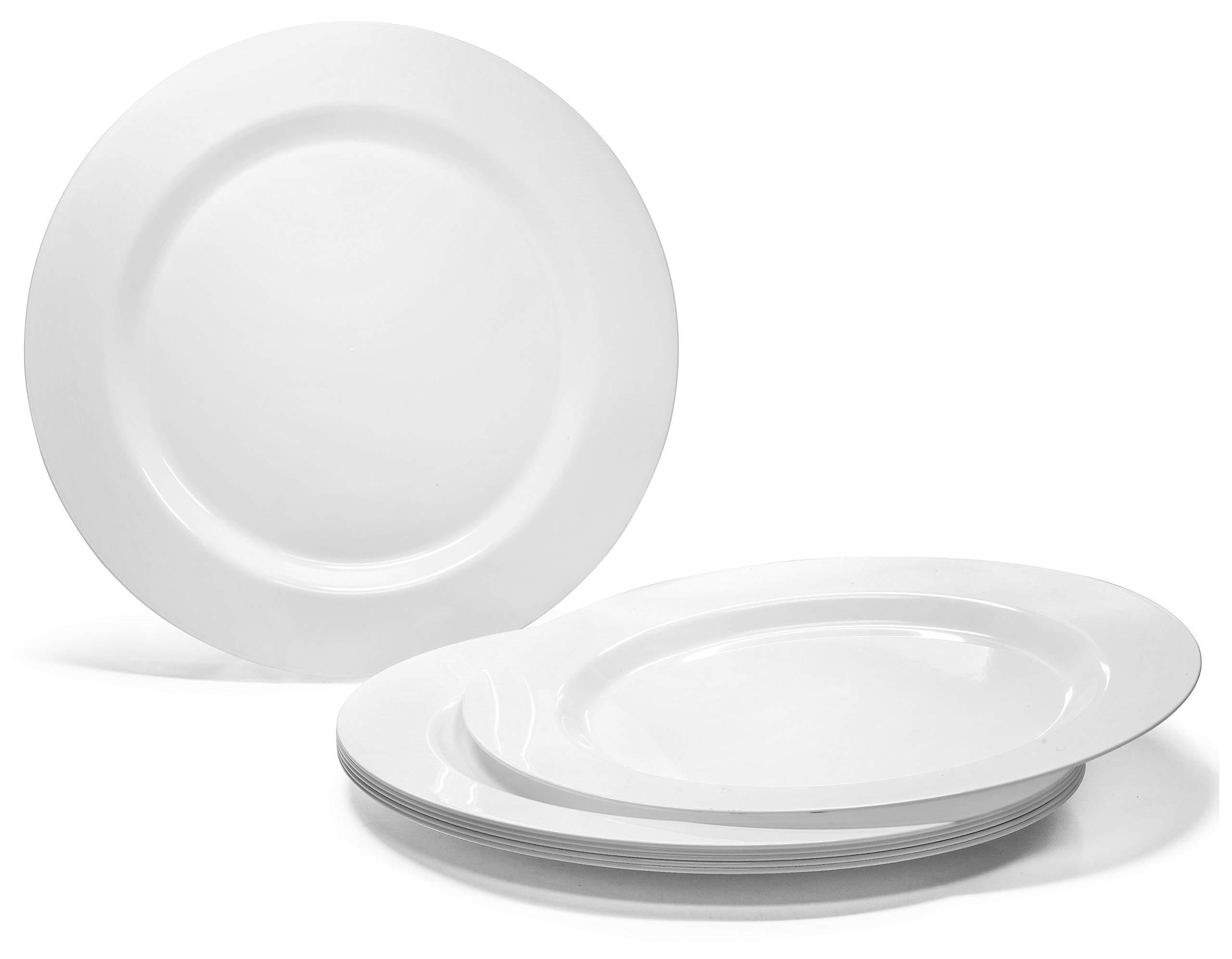 OCCASIONS FINEST PLASTIC TABLEWARE \" OCCASIONS \" 60 Plates Pack, Heavyweight Disposable Wedding Party Plastic Plates (10.5\'\' Dinner Plate, Plain White)