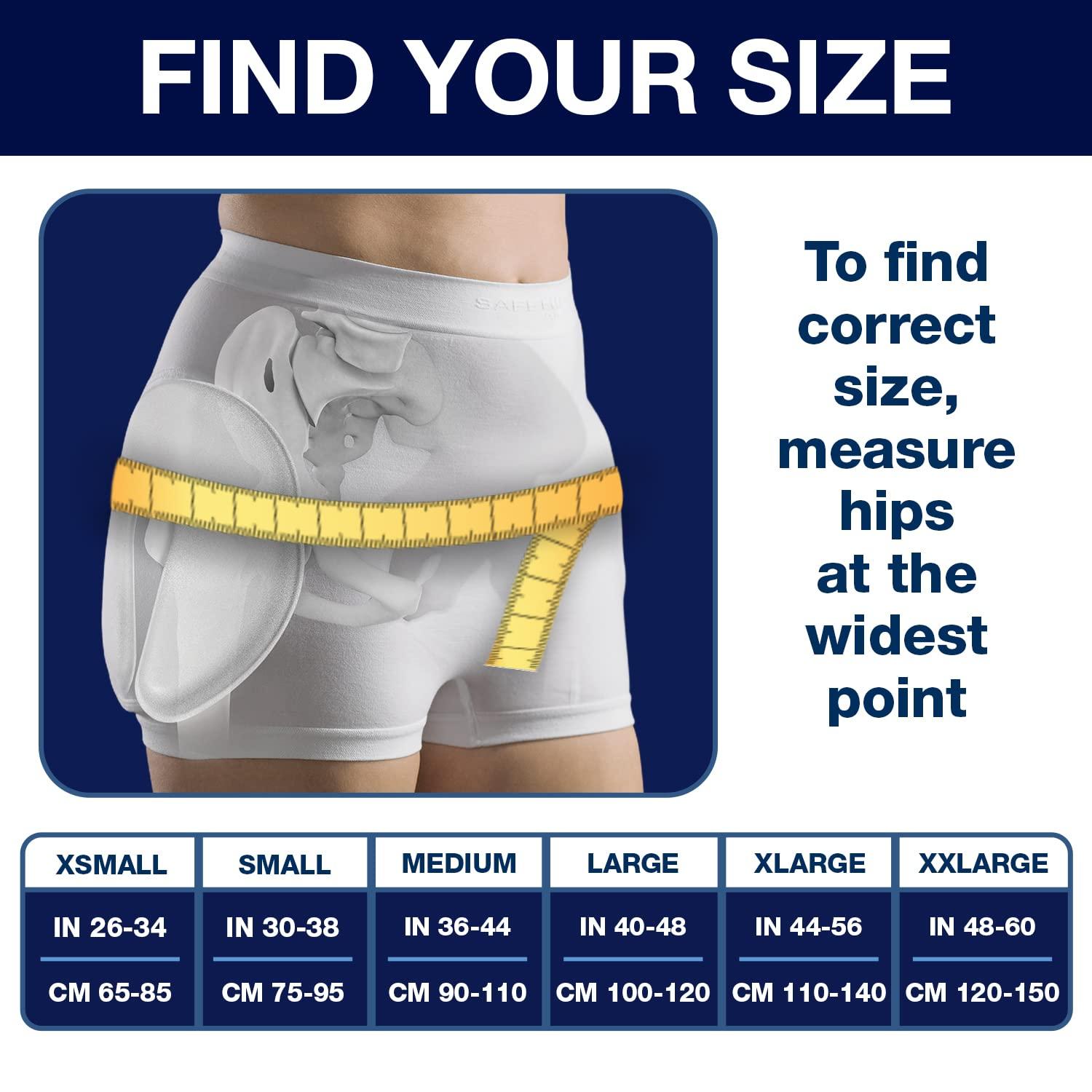 SAFEHIP SAFEHIP AirX Womens Hip Protector Undergarment Fall Injury Prevention Hip Support for Elderly Seniors, Breathable, Skin-Friendly and Comfortable (Medium 36-44 inches) BY TYTEX