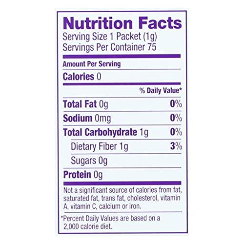 Wholesome Sweeteners Stevia, 95+% Organic, 75 ct (pack of 6 )